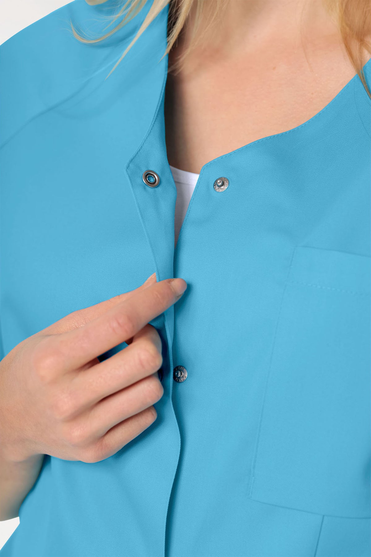 CORE tuniek dames - doorknoopsluiting turquoise