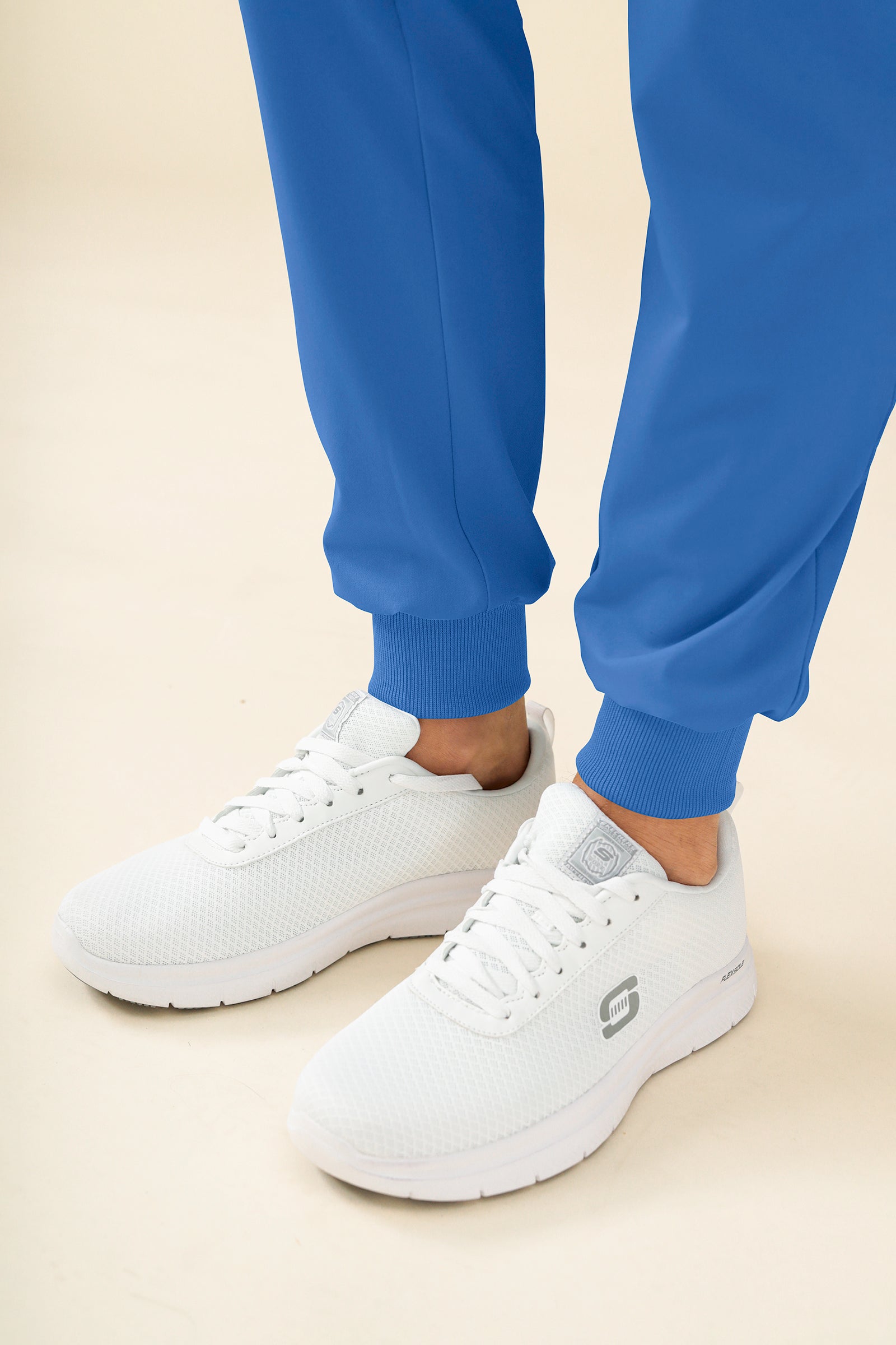 KAERE broek heren - zoom met elastische boord korte maat met beenzak blauw