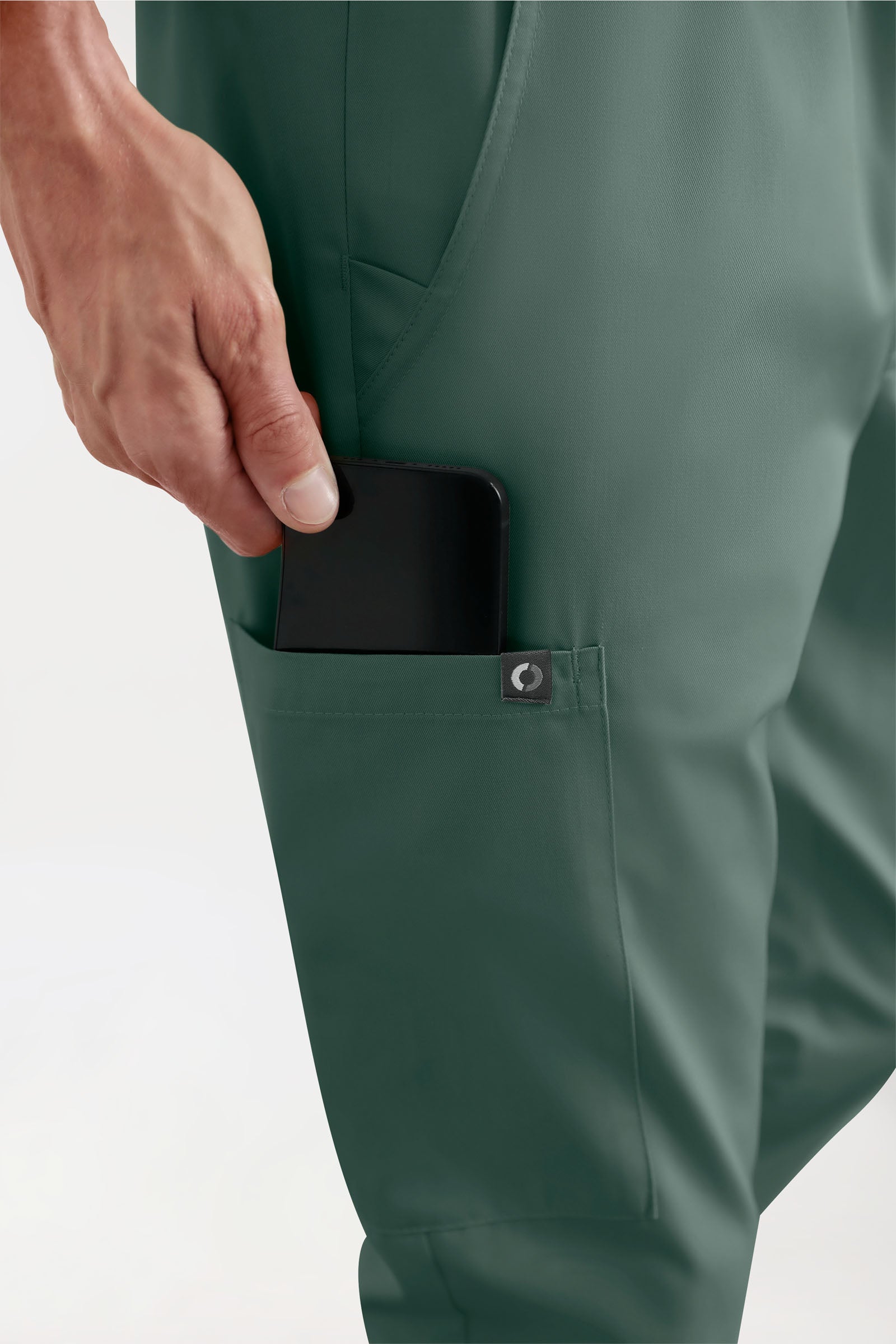 GREEN Stretch broek heren - joggingbroek style donkergroen
