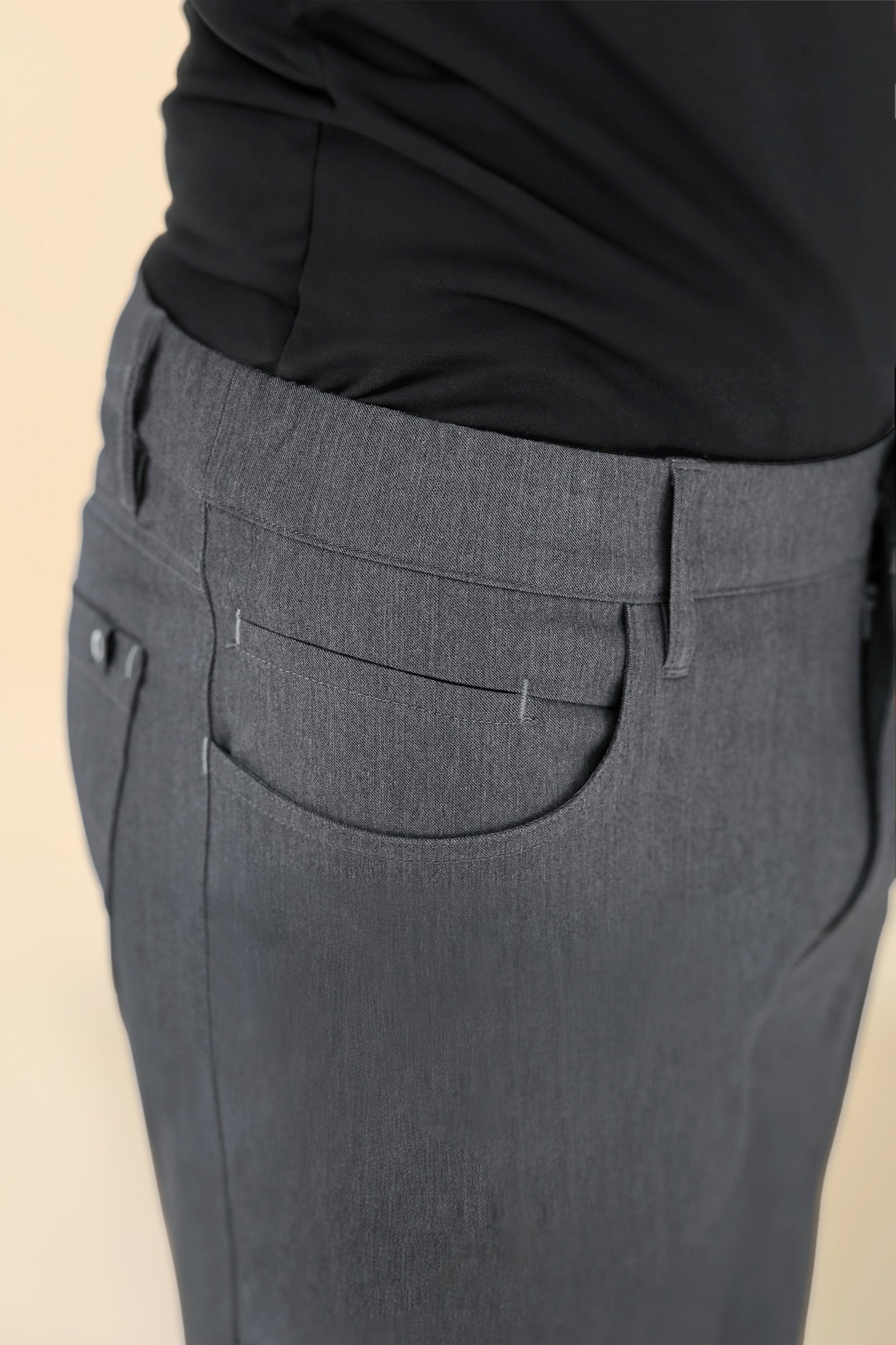 KAERE herenbroek - 5-pocket grijs melange