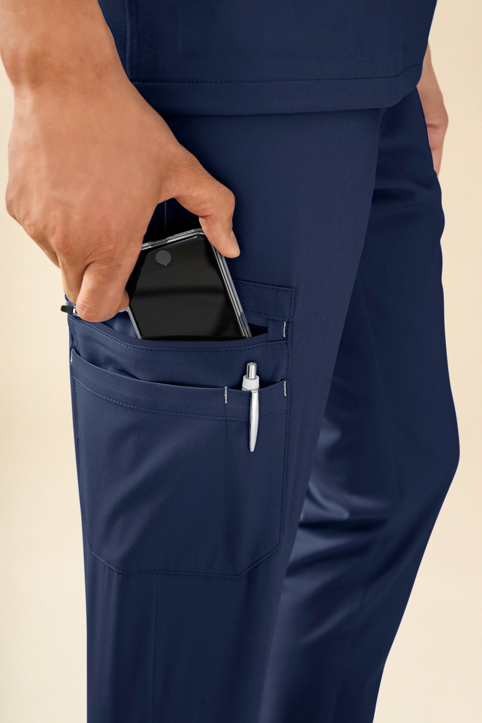 KAERE broek heren - met beenzak navy
