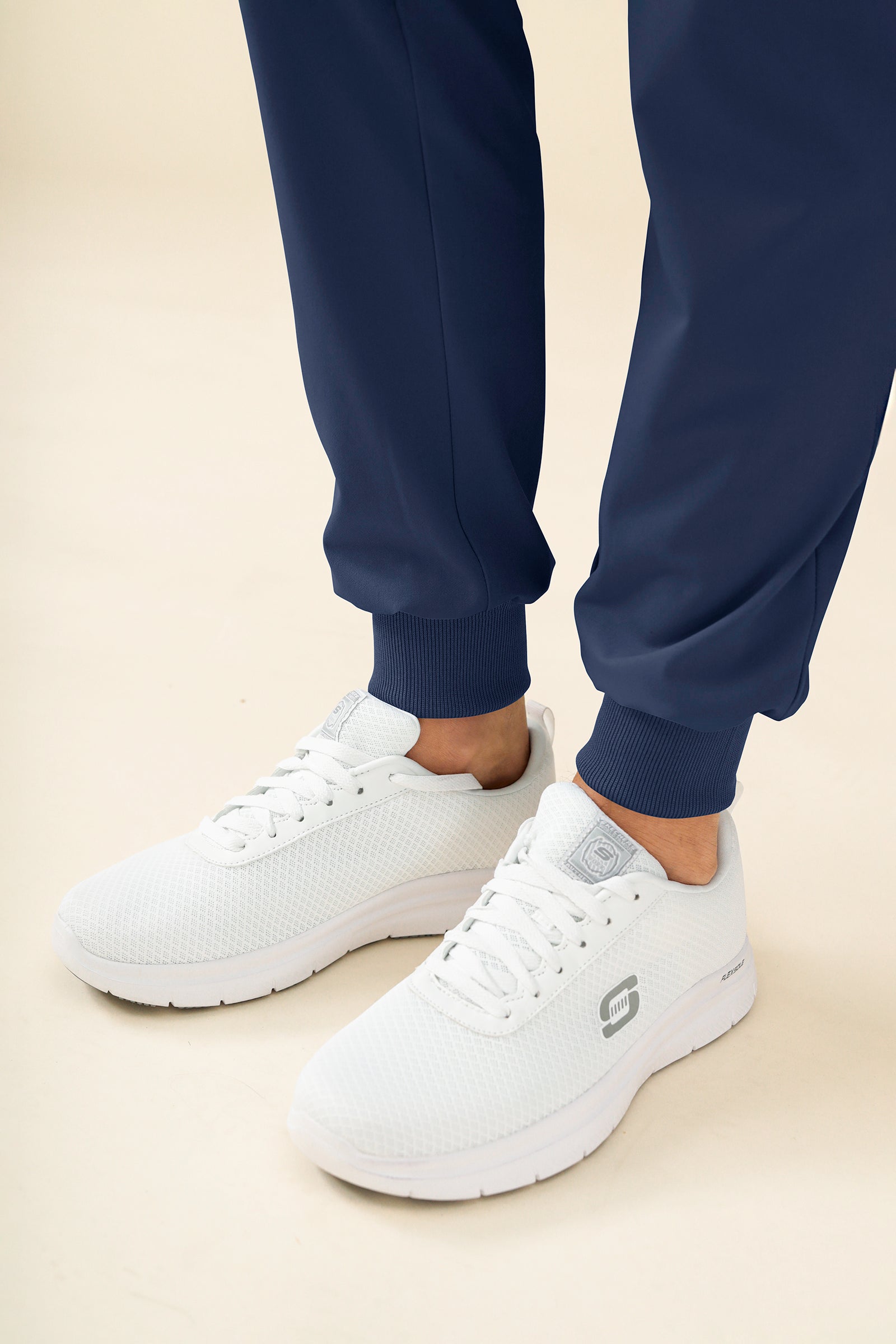 KAERE broek heren - zoom met elastische boord korte maat met beenzak navy