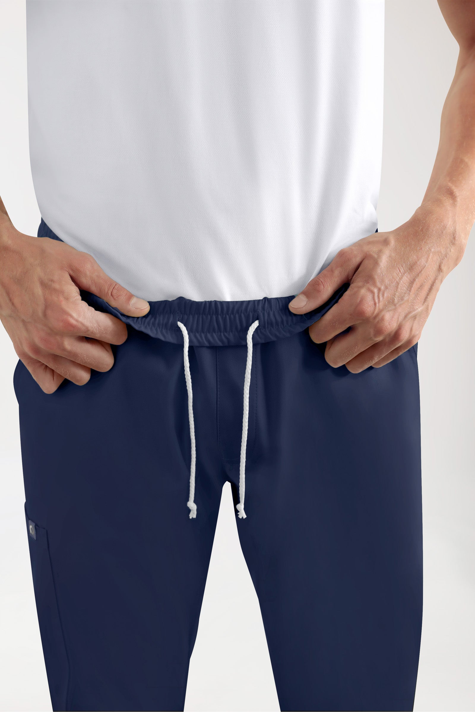 GREEN Stretch broek heren - joggingbroek style navy