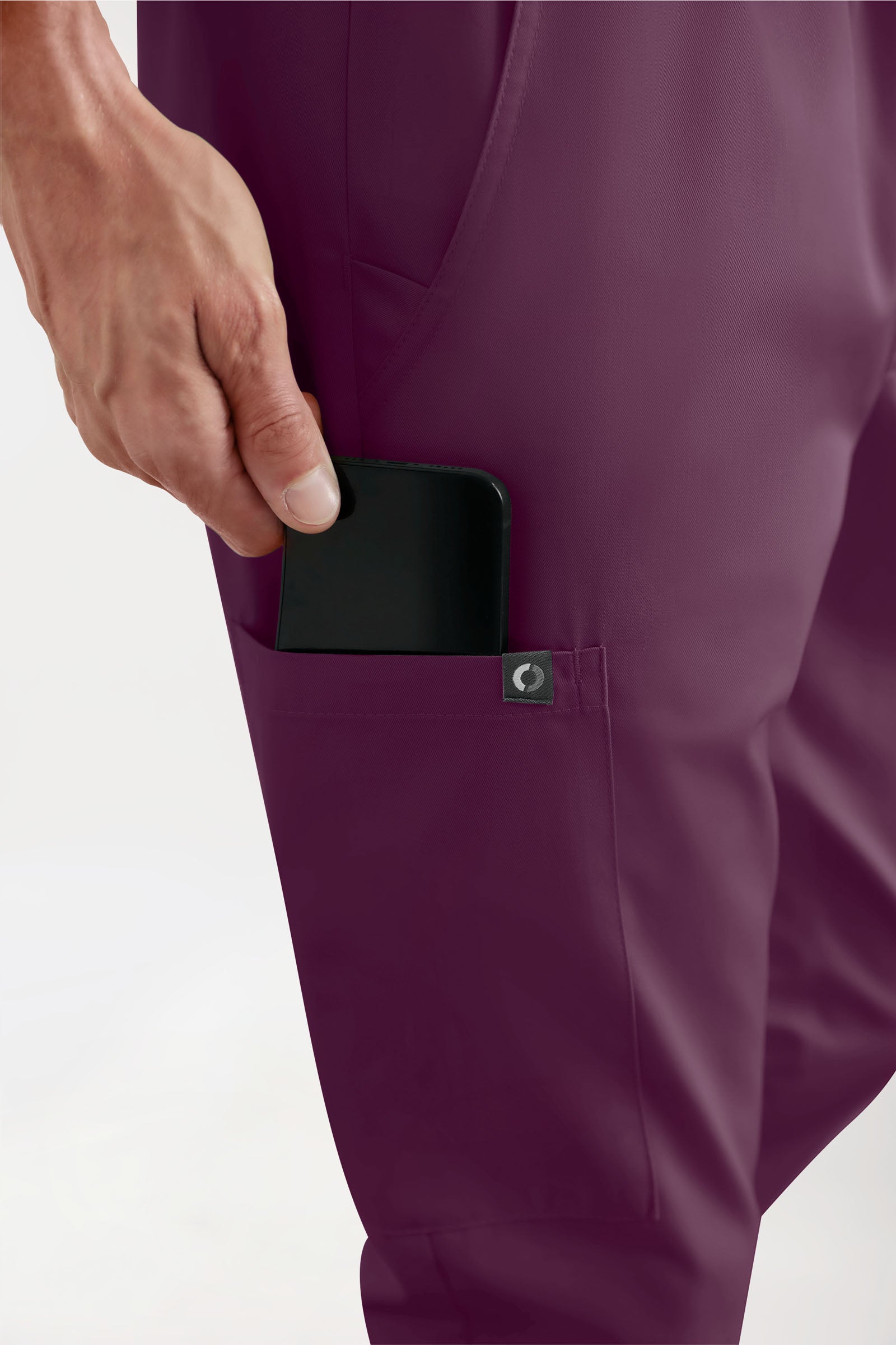 GREEN Stretch broek heren - joggingbroek style pruimen