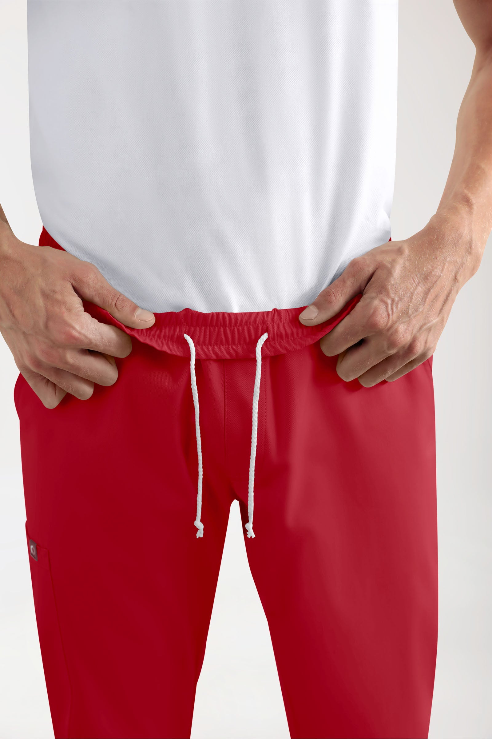GREEN Stretch broek heren - joggingbroek style rood