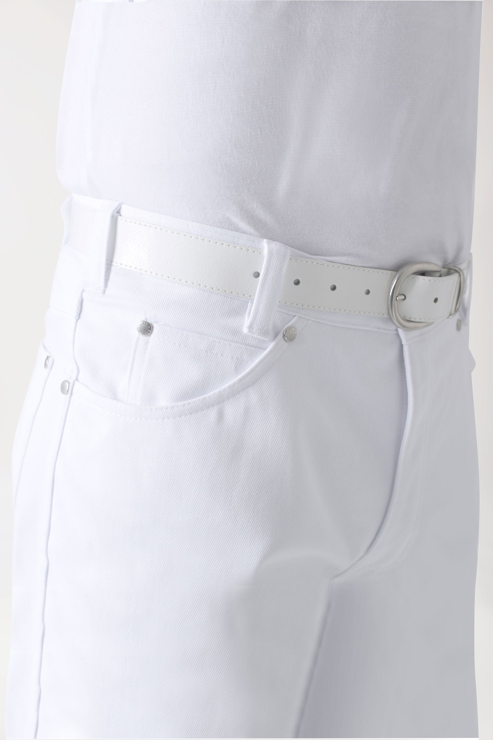 5-pocket broek heren - jeans look wit