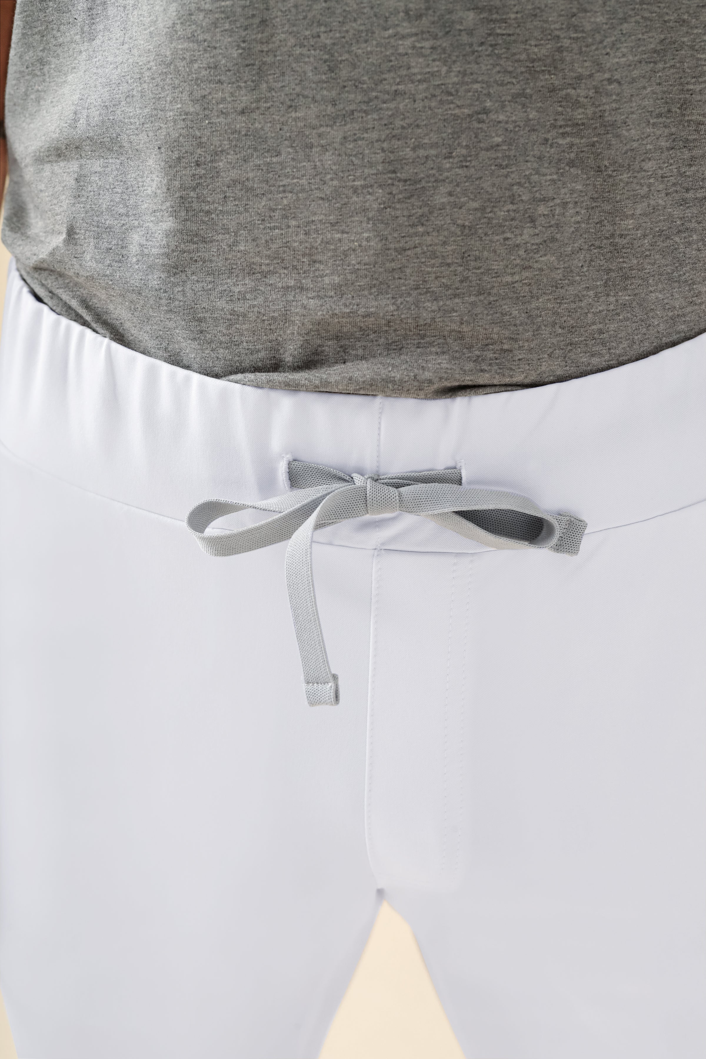 KAERE broek heren - zoom met elastische boord zonder beenzak wit