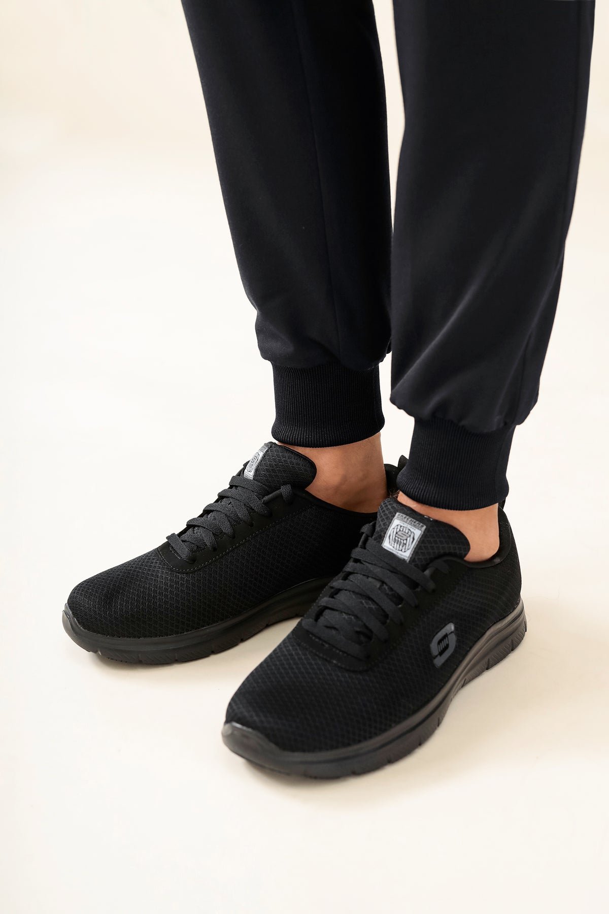 KAERE broek heren - zoom met elastische boord korte maat met beenzak zwart
