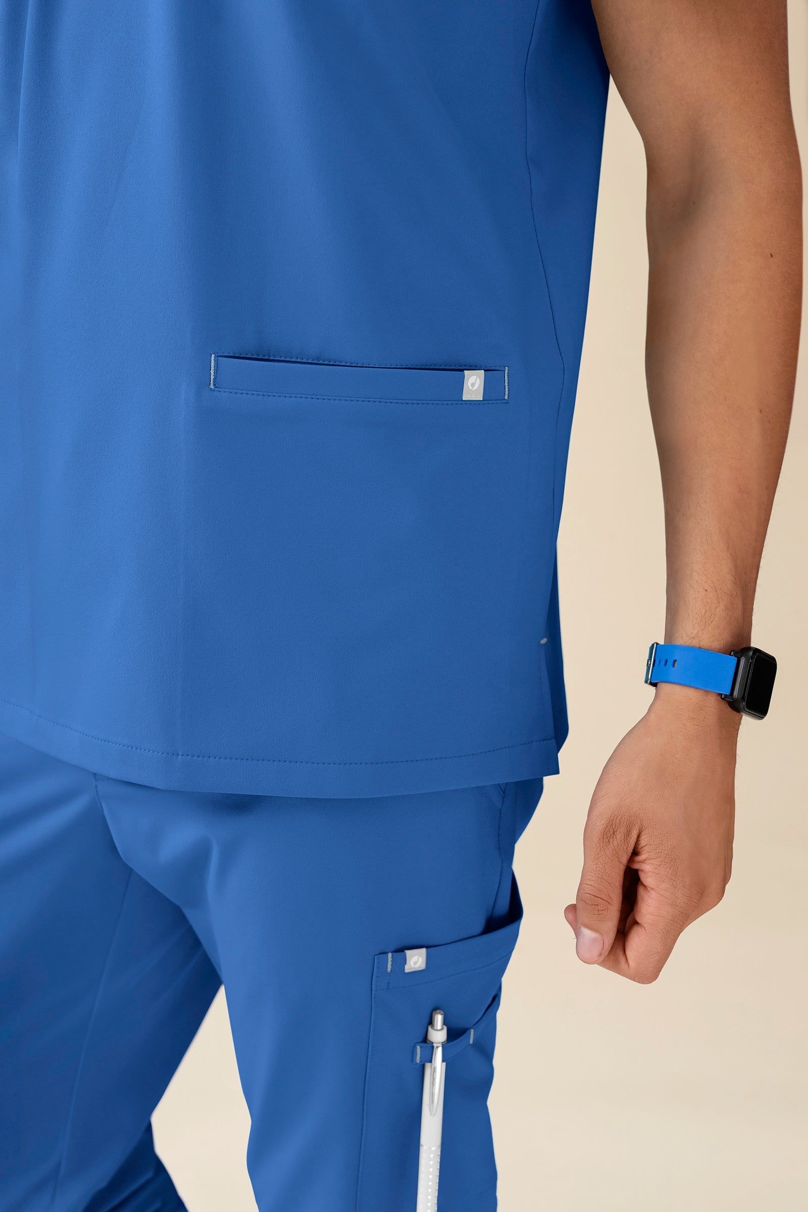 KAERE oversteektuniek heren - V-hals blauw