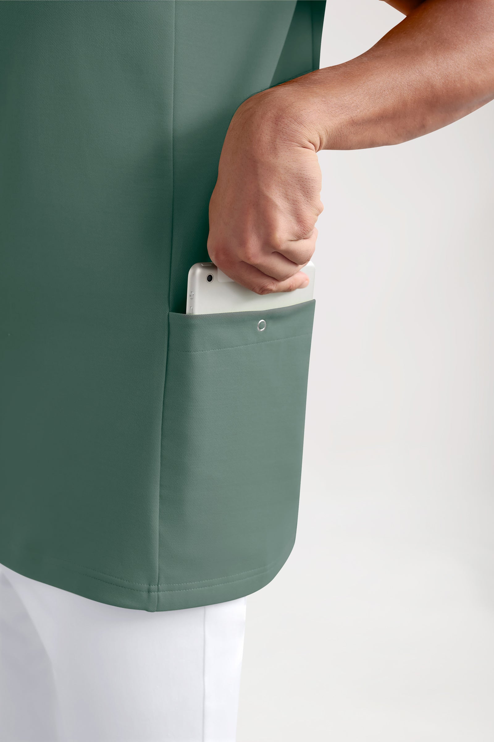 COMFY FLEX Stretch oversteektuniek heren - polokraag donkergroen