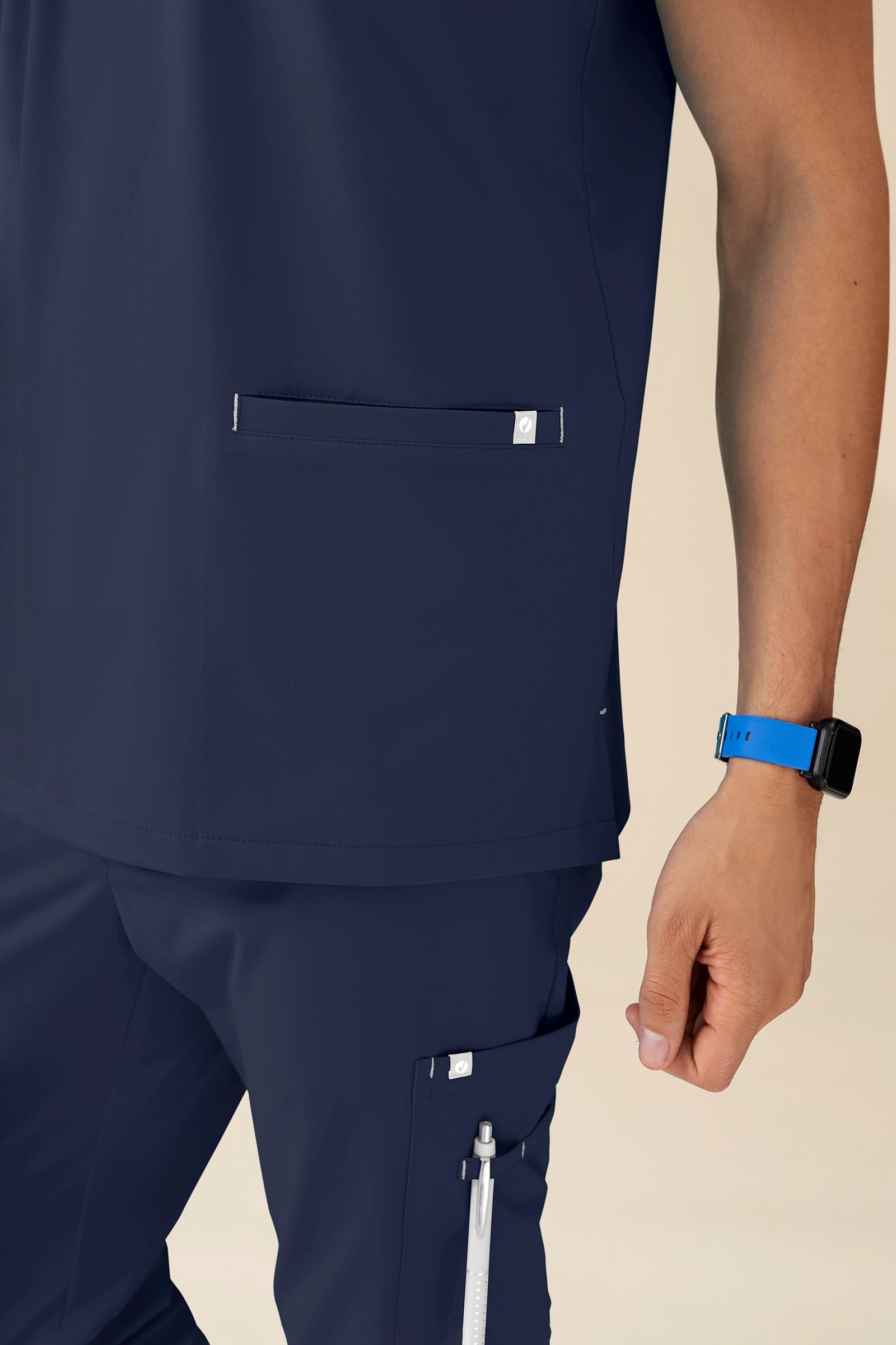 KAERE oversteektuniek heren - V-hals navy