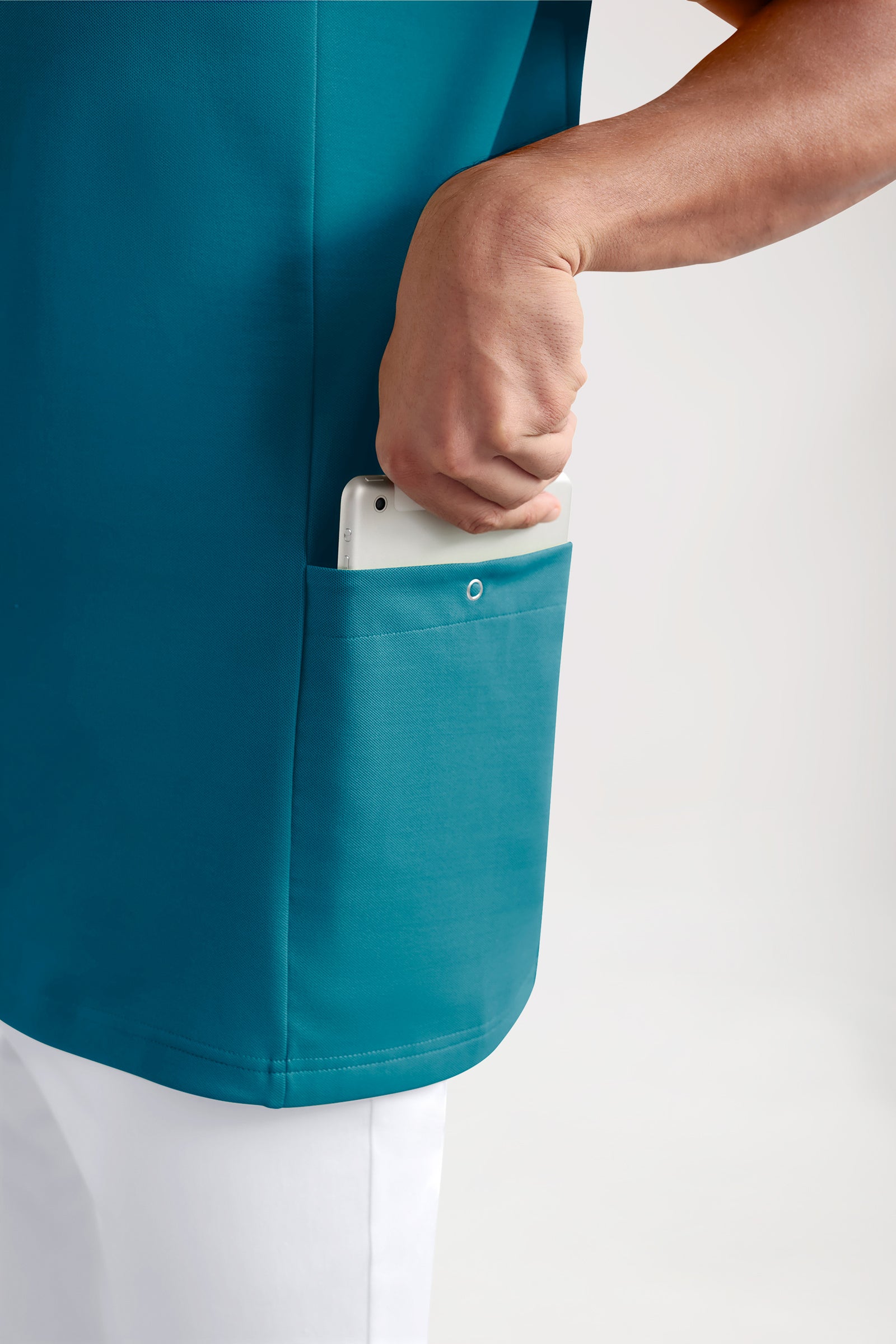 COMFY FLEX Stretch oversteektuniek heren - polokraag petrol