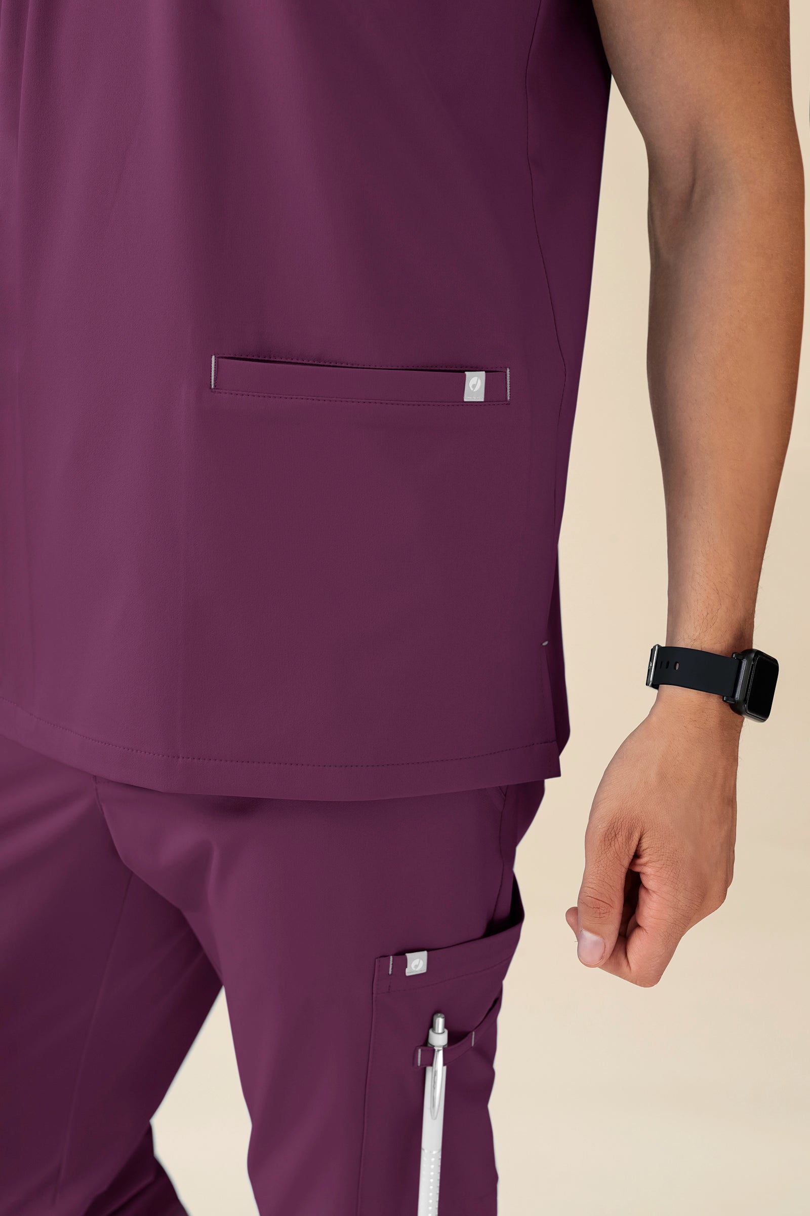 KAERE oversteektuniek heren - V-hals pruimen