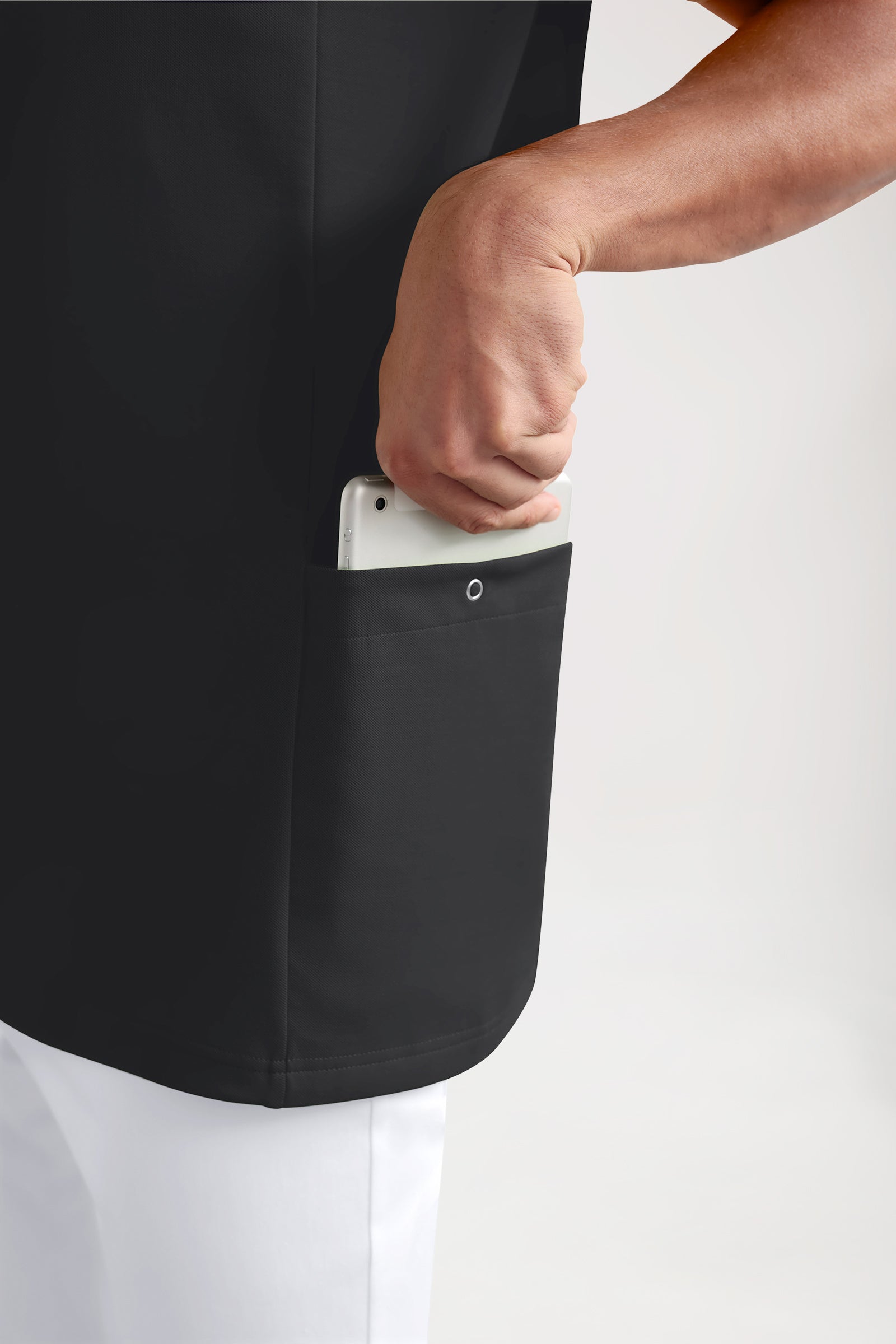 COMFY FLEX Stretch oversteektuniek heren - polokraag zwart