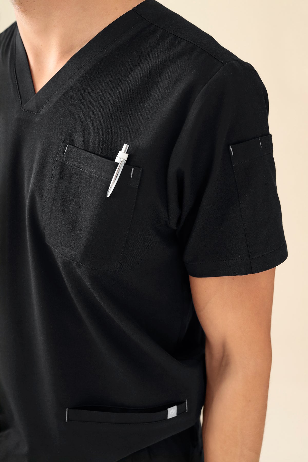 KAERE oversteektuniek heren -3-pack- v-hals zwart