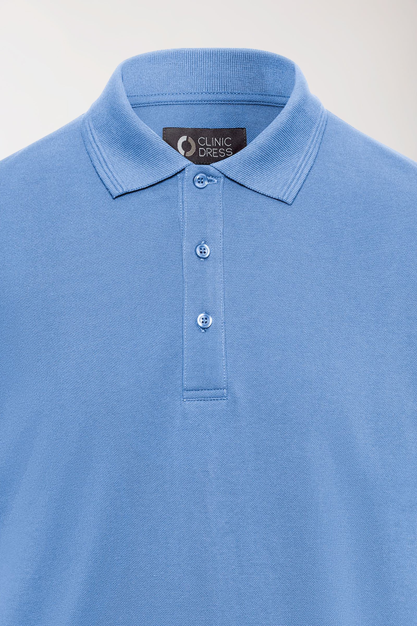 COMFY FLEX stretch shirt heren - polokraag hemelsblauw