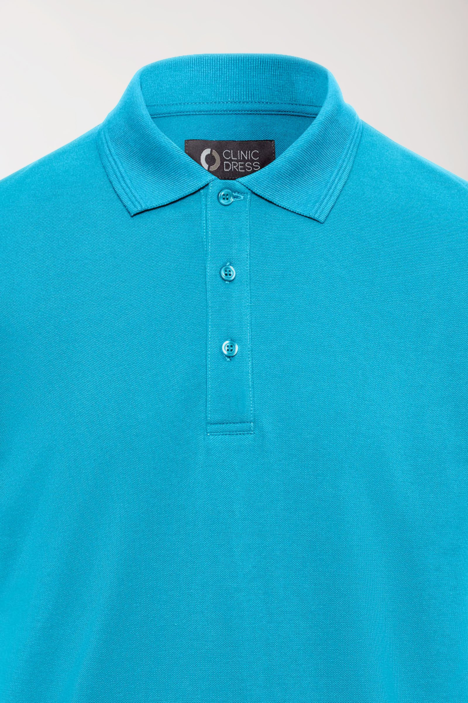 COMFY FLEX stretch shirt heren - polokraag turquoise