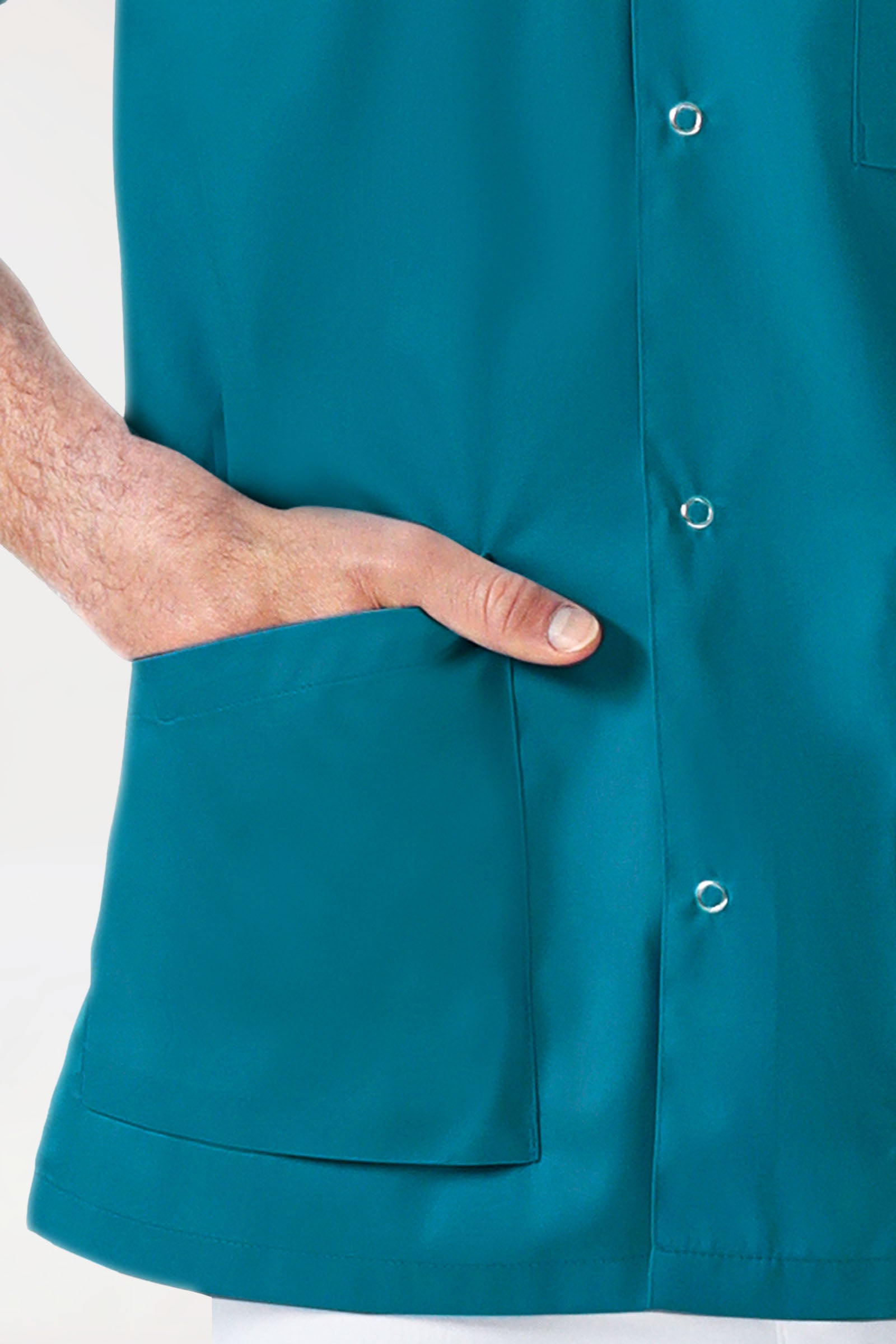 CORE tuniek heren - doorknoopsluiting petrol