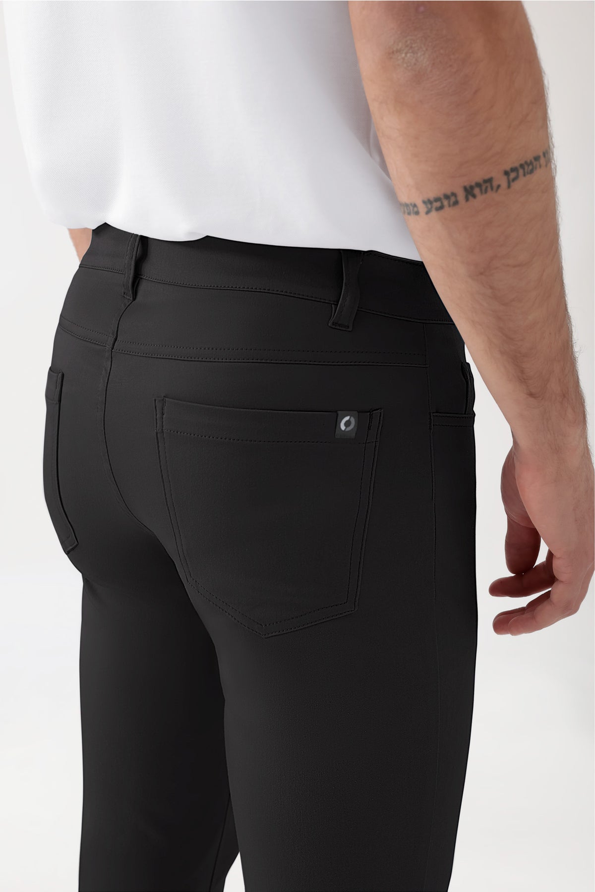 COMFY FLEX 5-pocket broek heren - rechte pijp zwart