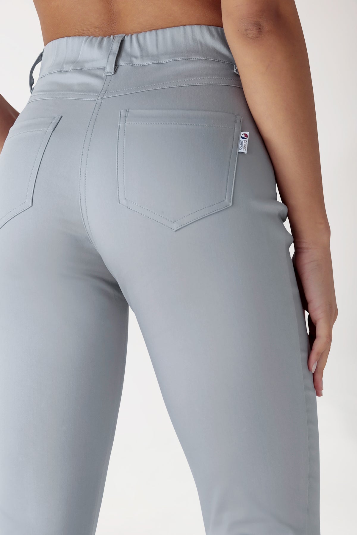 5-pocket broek dames - smalle pijp grijs