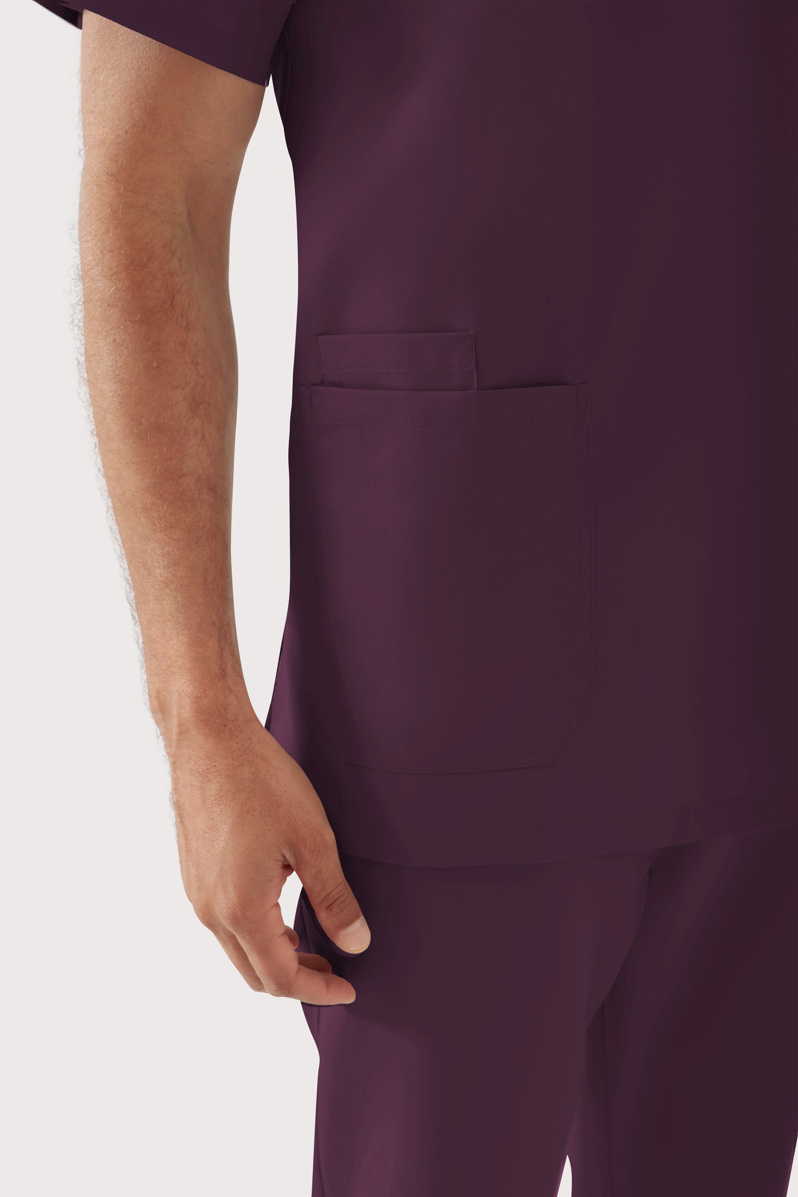 TENCEL™ oversteektuniek heren - V-hals black berry