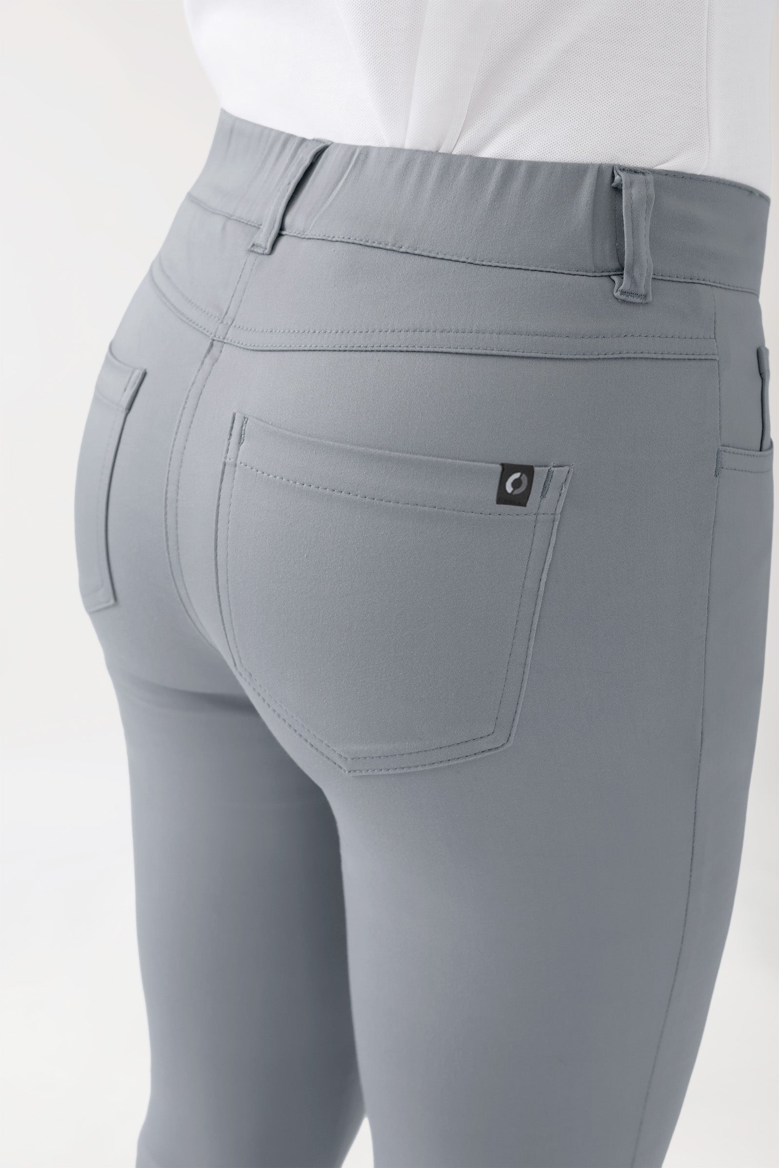 COMFY FLEX 5-pocket broek dames - slanke pijp grijs
