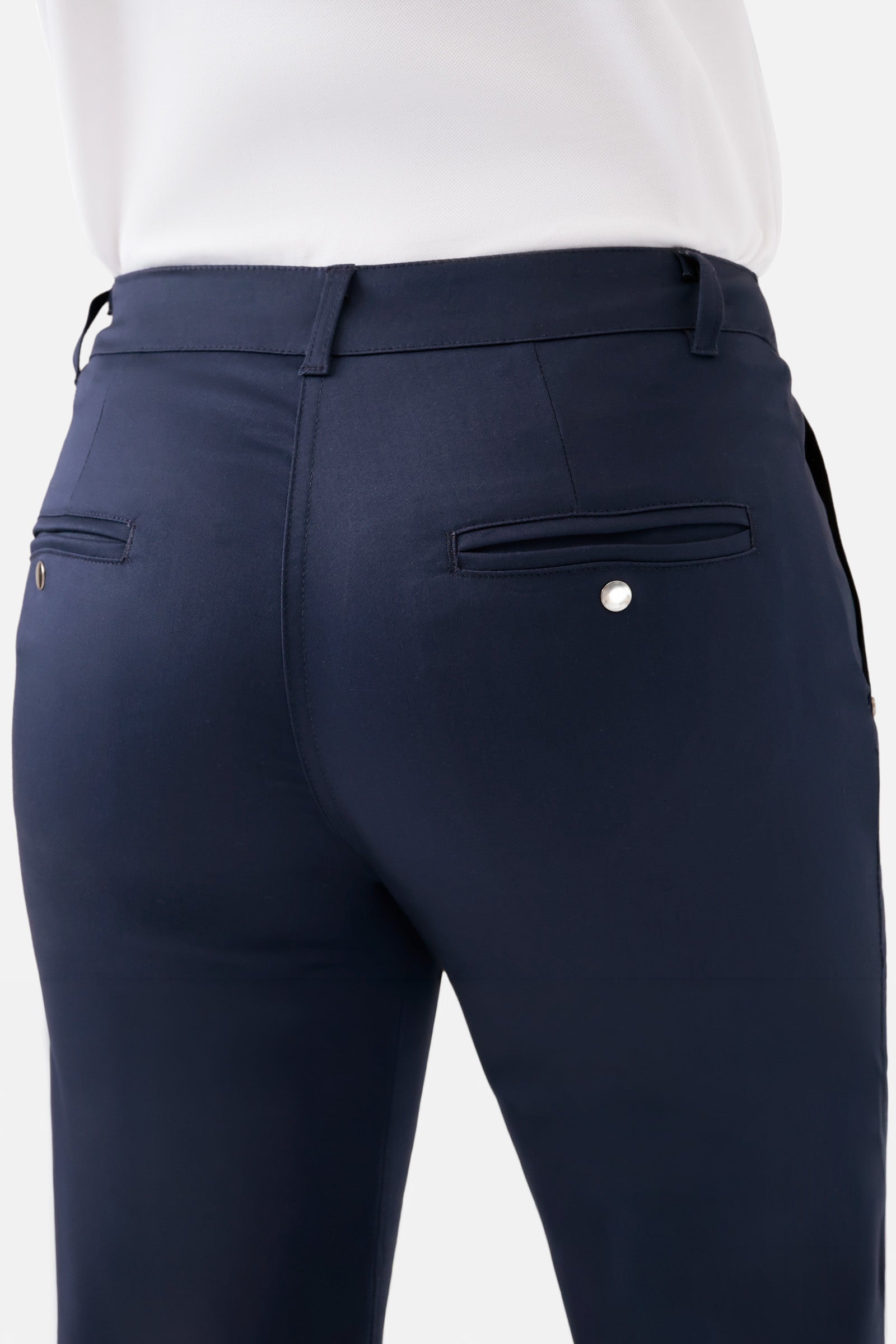 COMFY FLEX broek dames - chino stijl navy