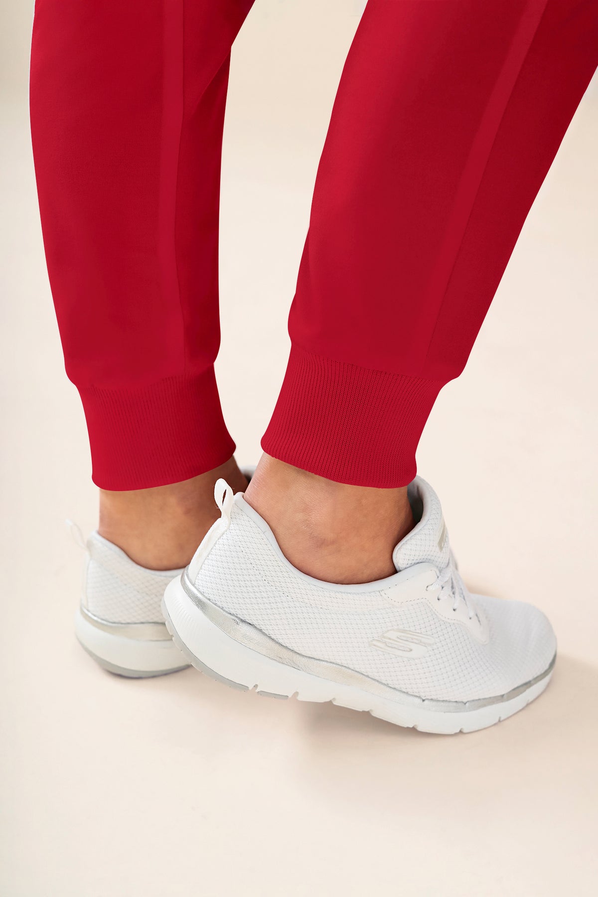 KAERE broek dames - zoom met elastische boord en beenzak rood