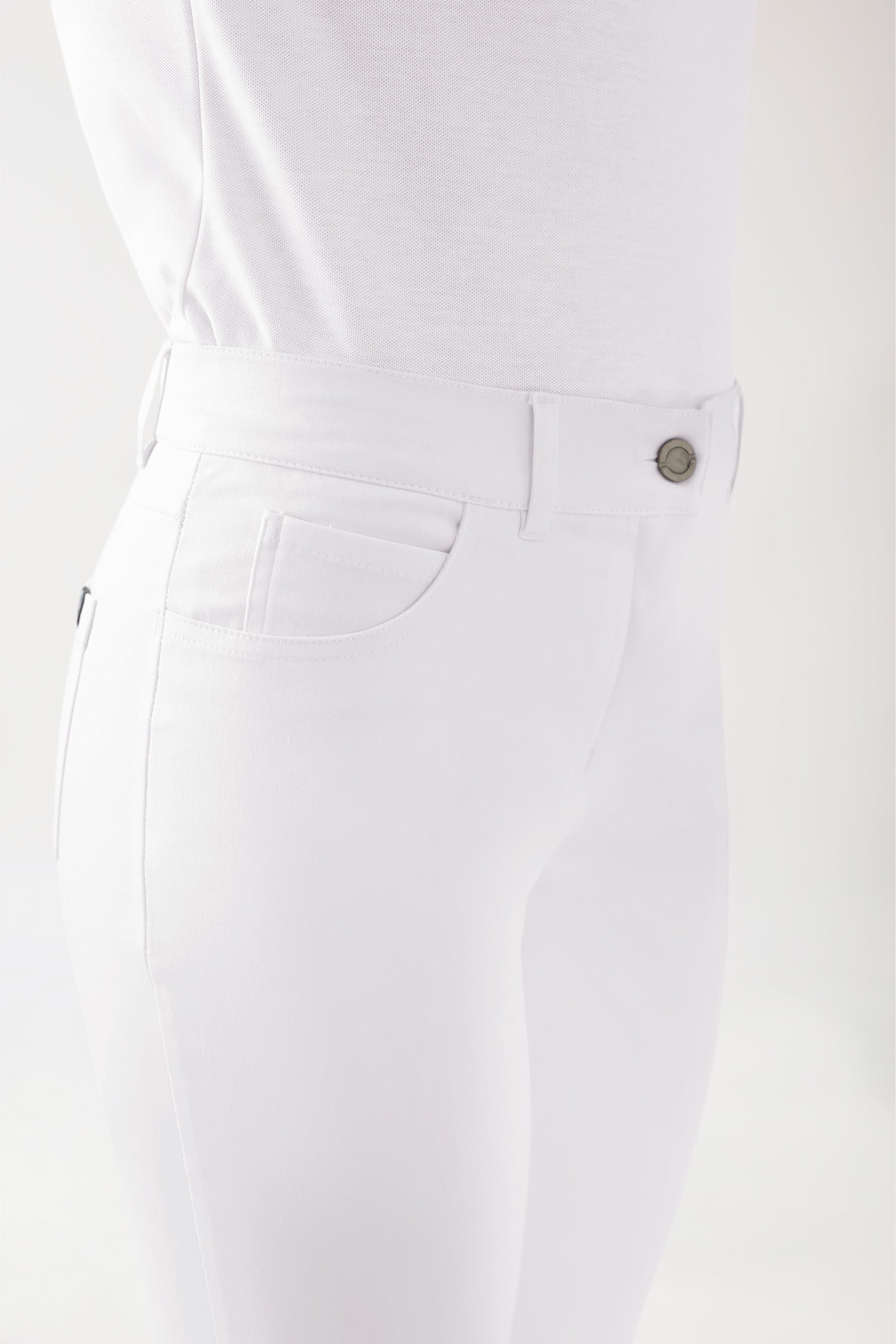 COMFY FLEX 5-pocket broek dames - rechte pijp wit