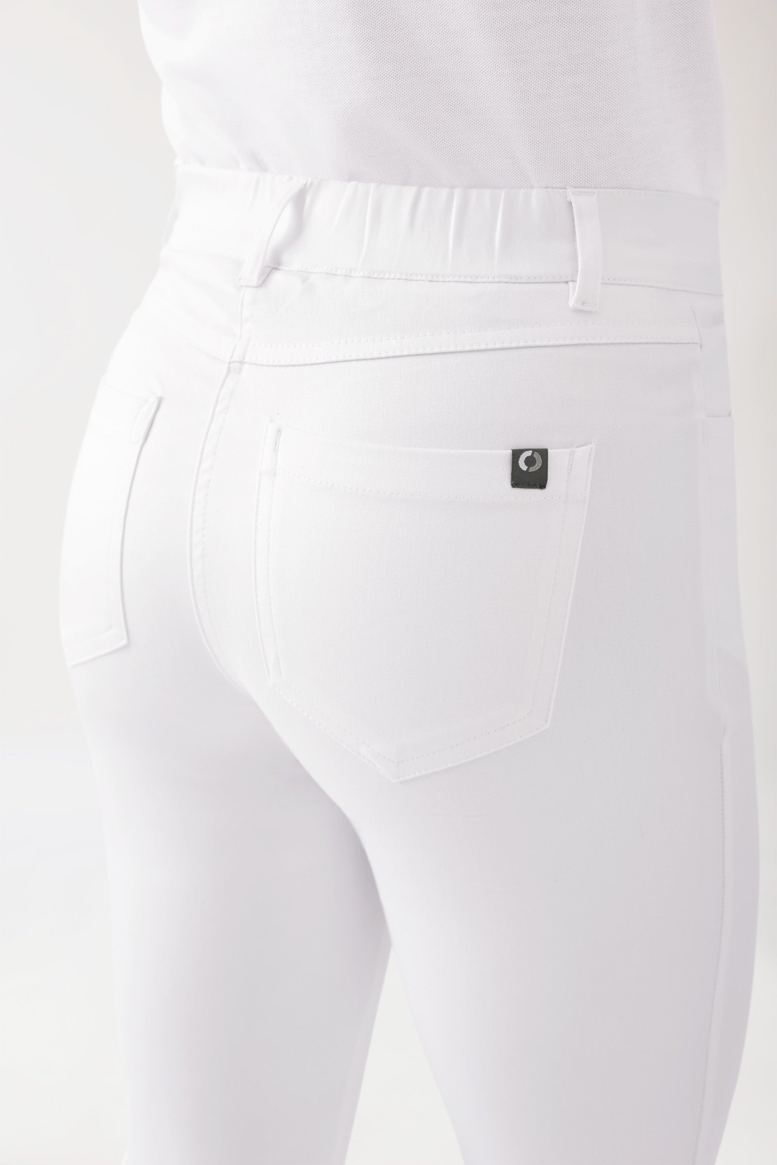 COMFY FLEX 5-pocket broek dames - rechte pijp wit