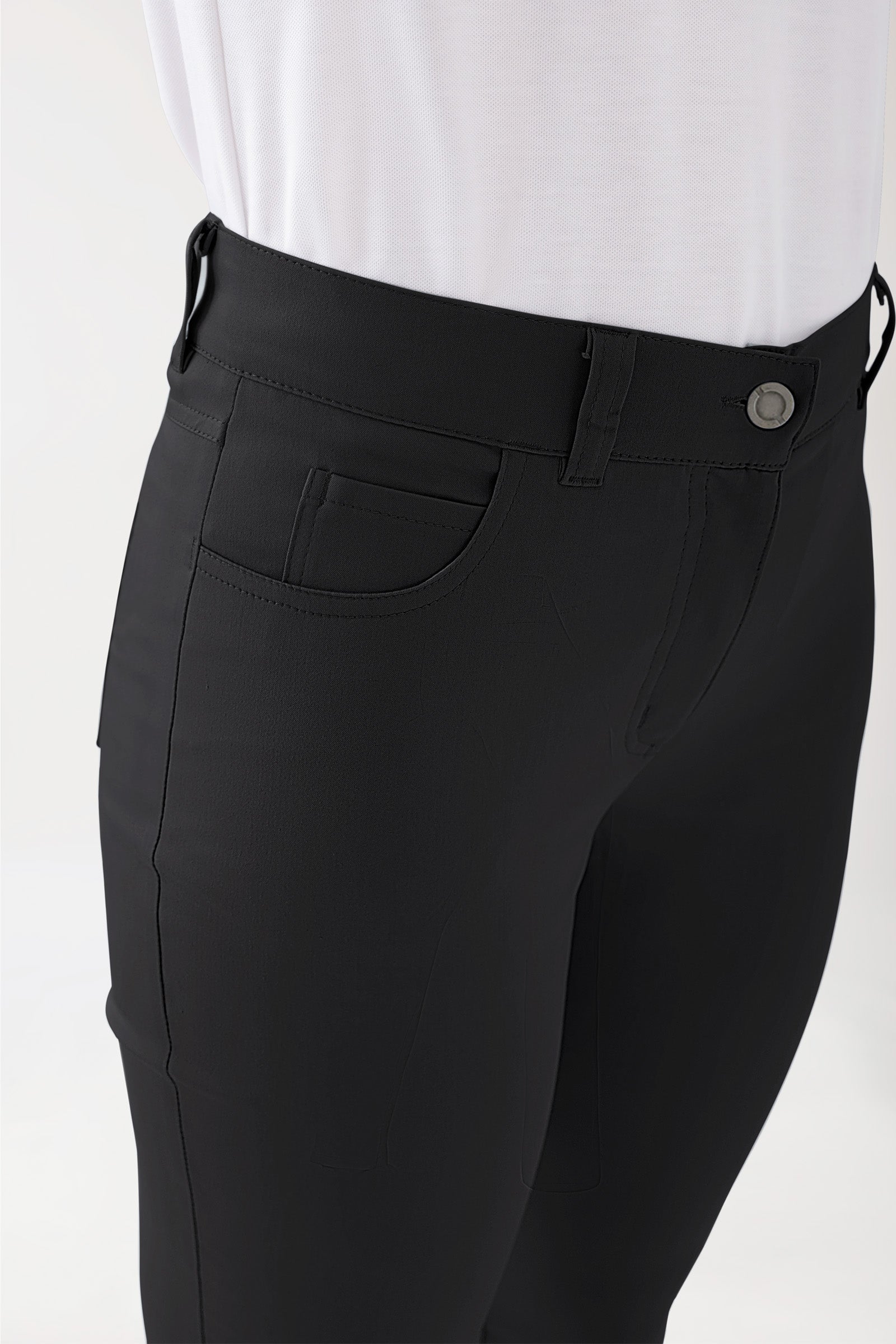 COMFY FLEX 5-pocket broek dames - rechte pijp zwart
