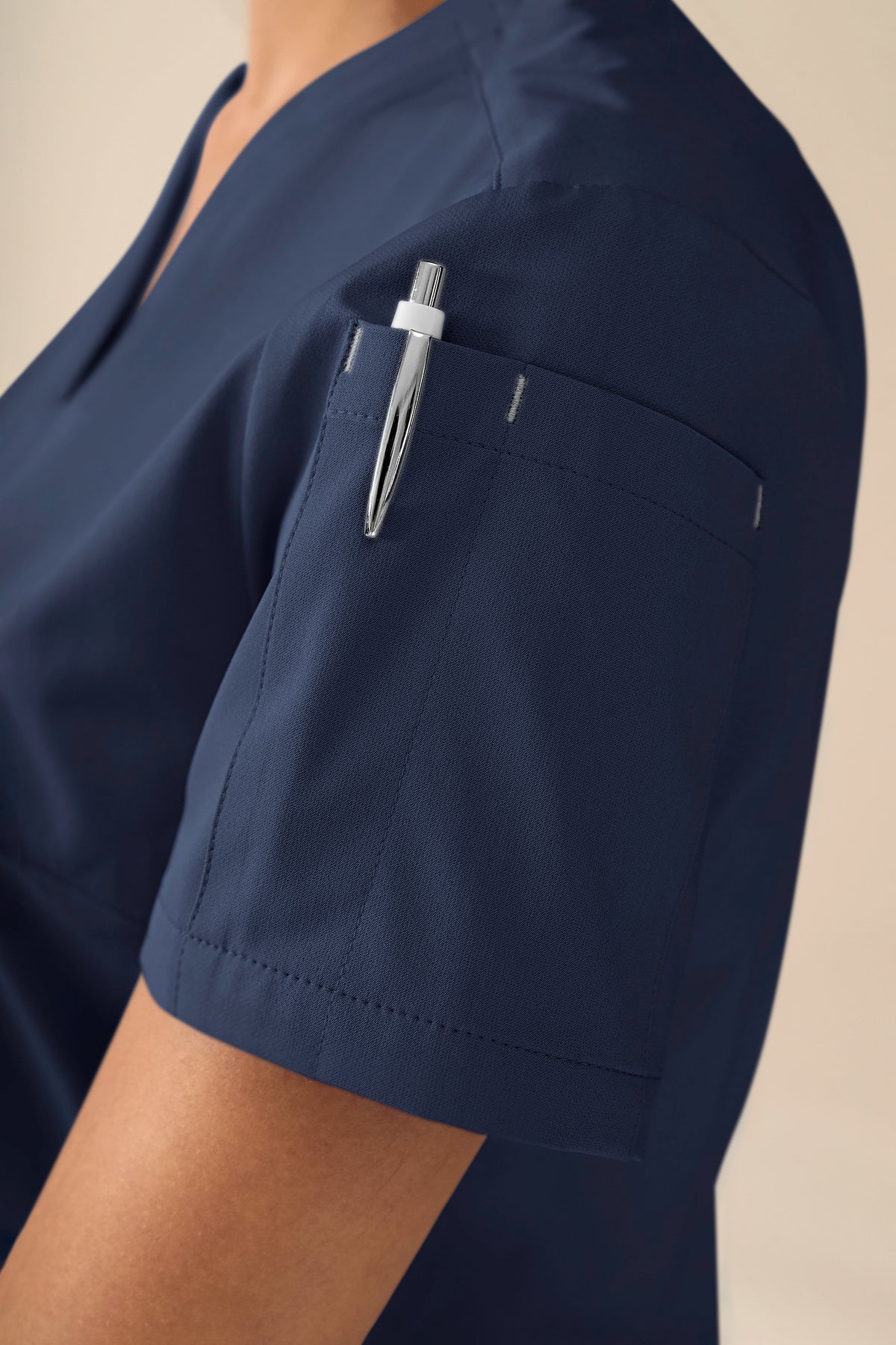 KAERE oversteektuniek dames - V-hals navy