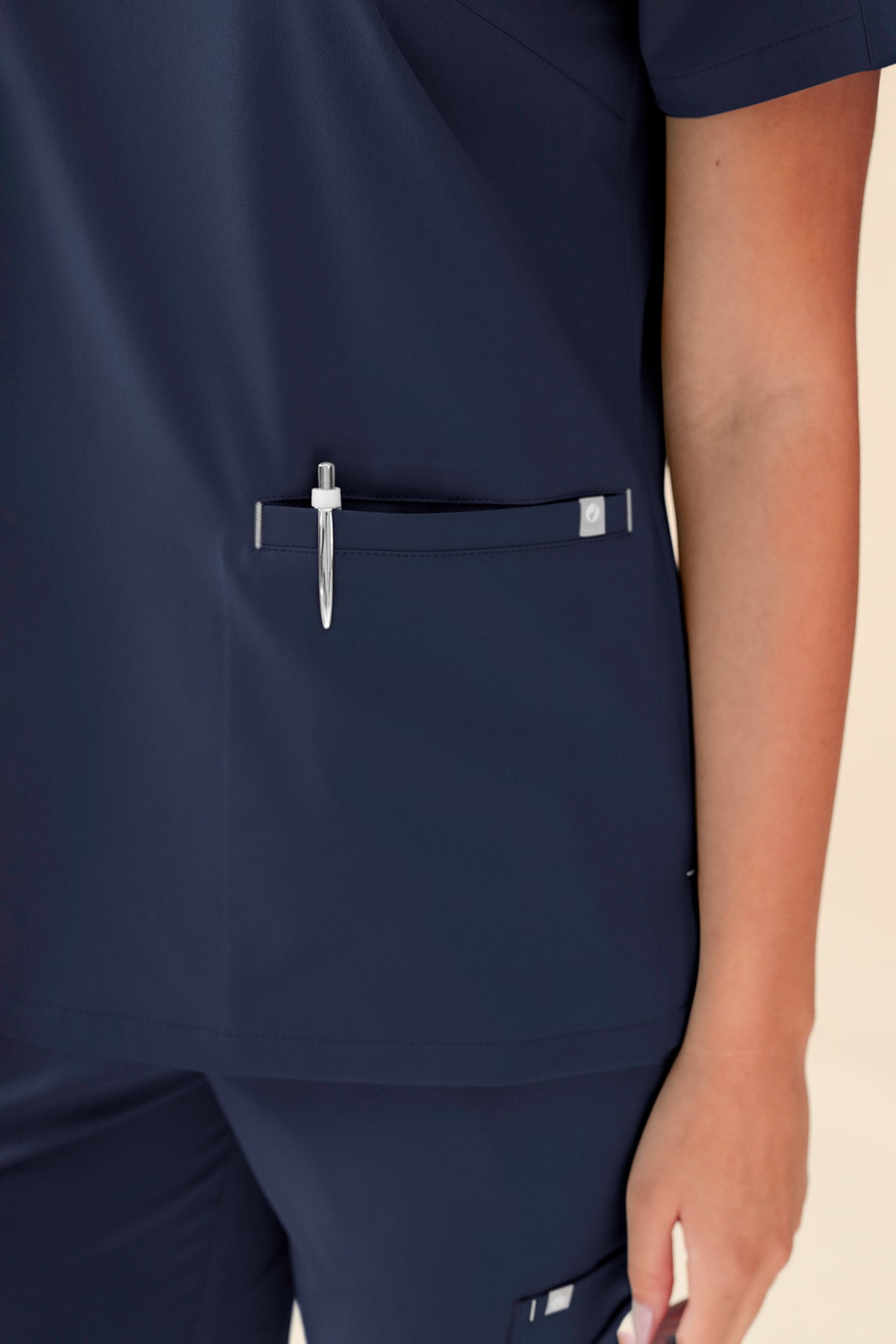KAERE oversteektuniek dames - V-hals navy