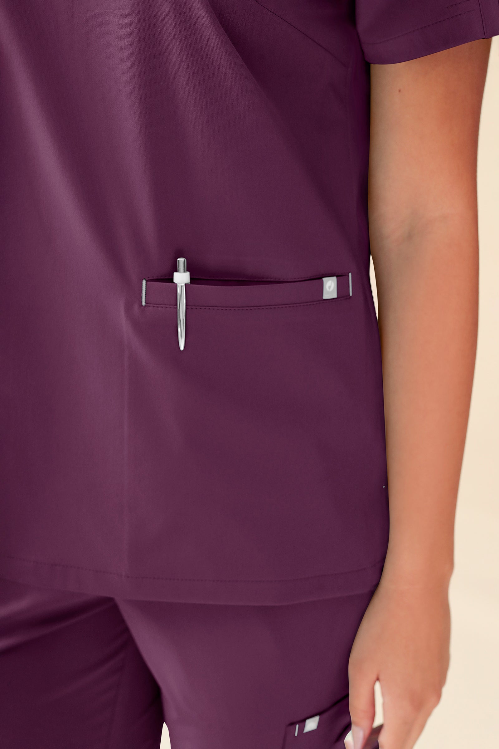 KAERE oversteektuniek dames - V-hals pruimen