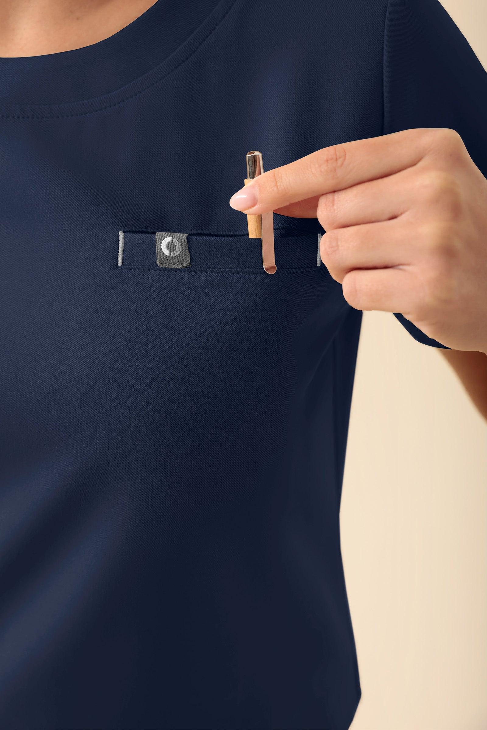 KAERE shirt dames - ronde hals navy