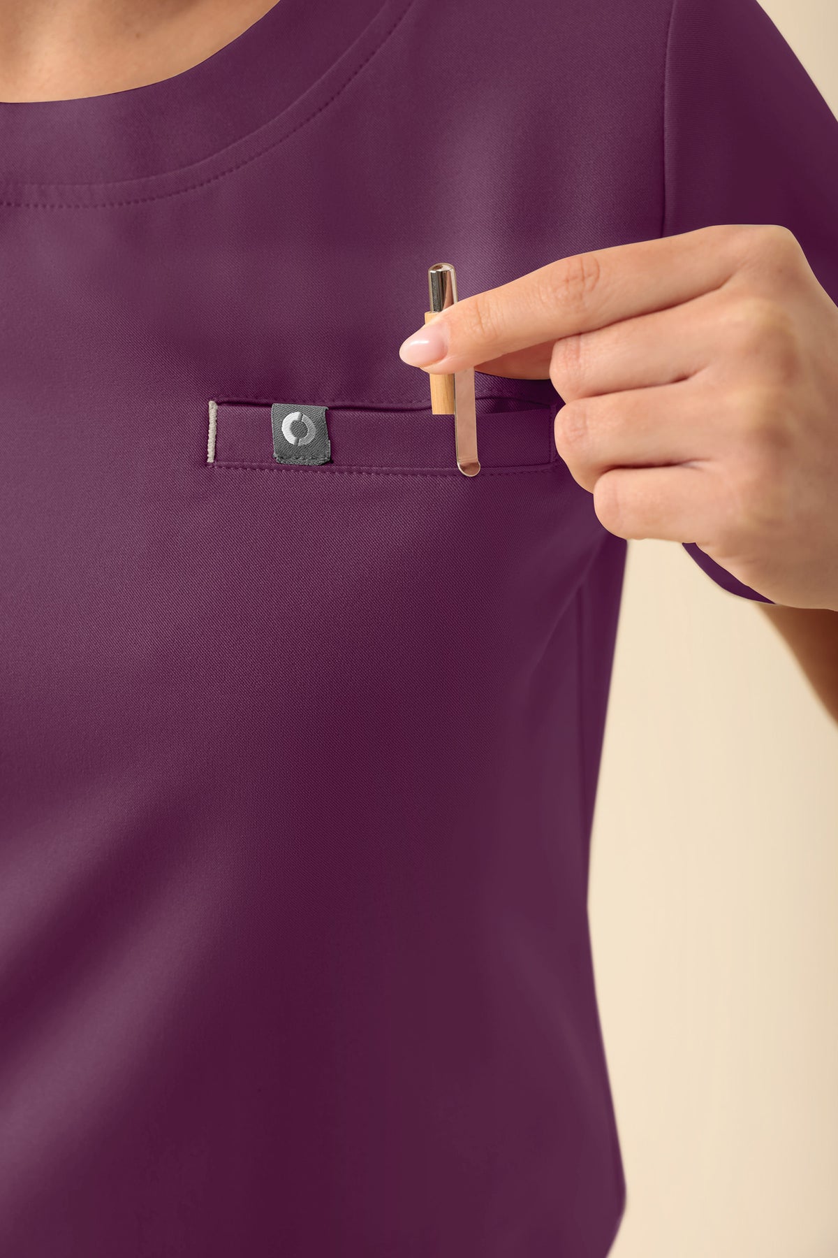 KAERE shirt dames - ronde hals pruimen