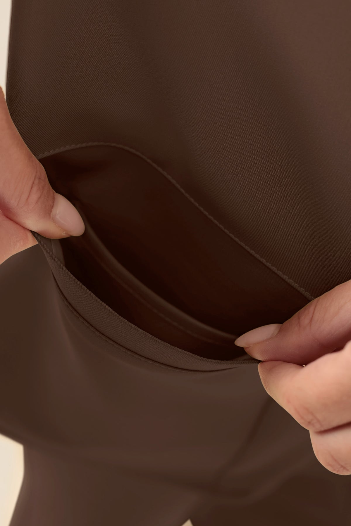 KAERE tuniek dames - drukknoopsluiting coffee