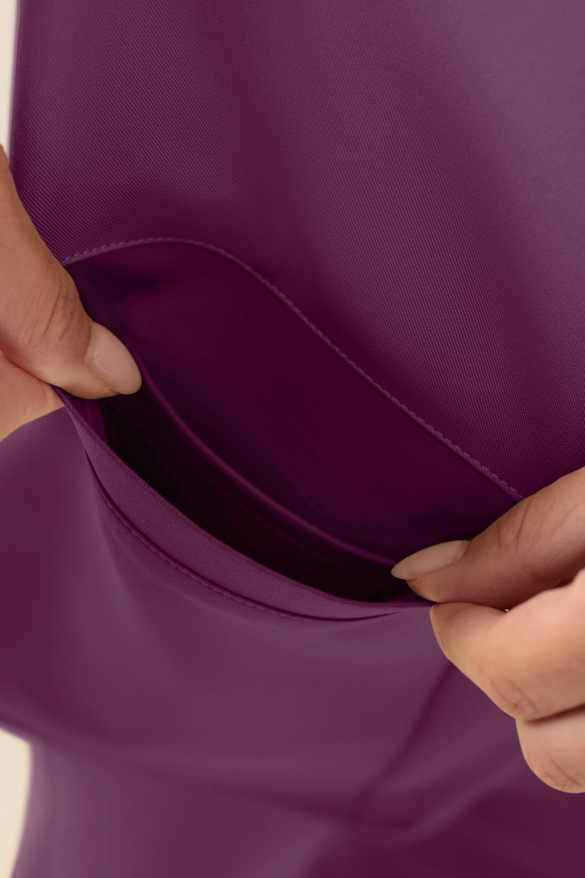 KAERE tuniek dames - drukknoopsluiting pruimen