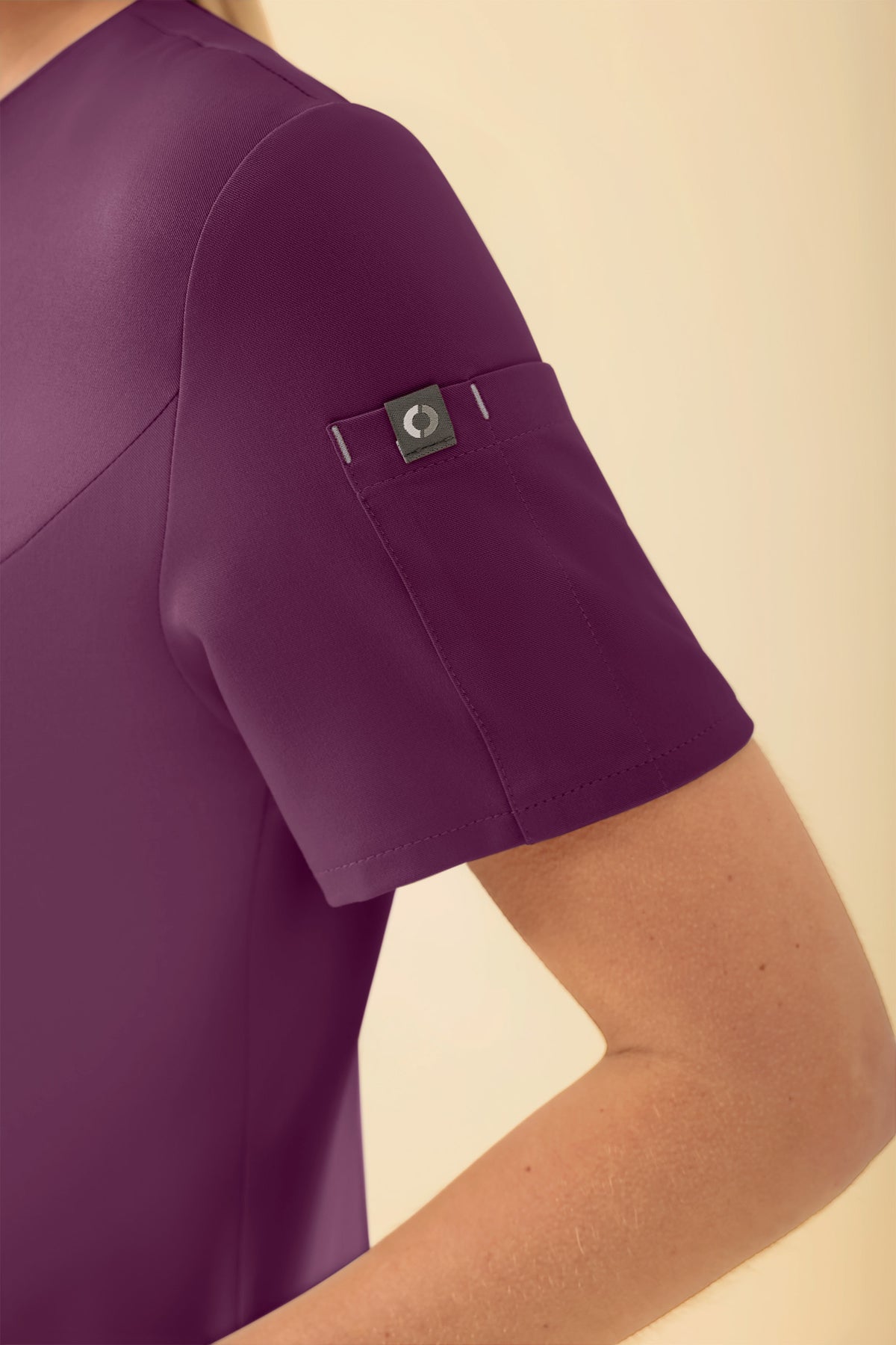 KAERE tuniek dames - drukknoopsluiting pruimen
