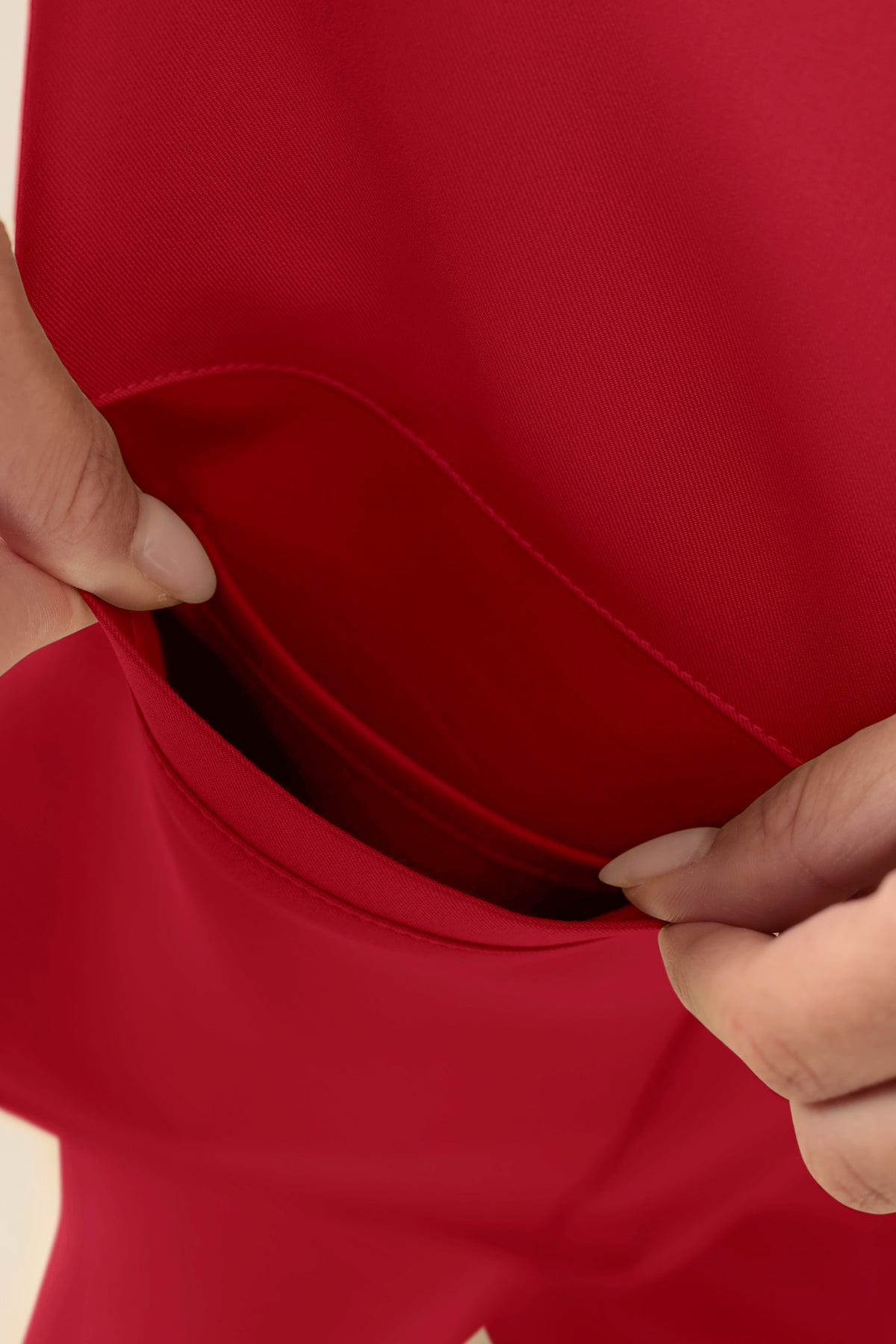 KAERE tuniek dames - drukknoopsluiting rood