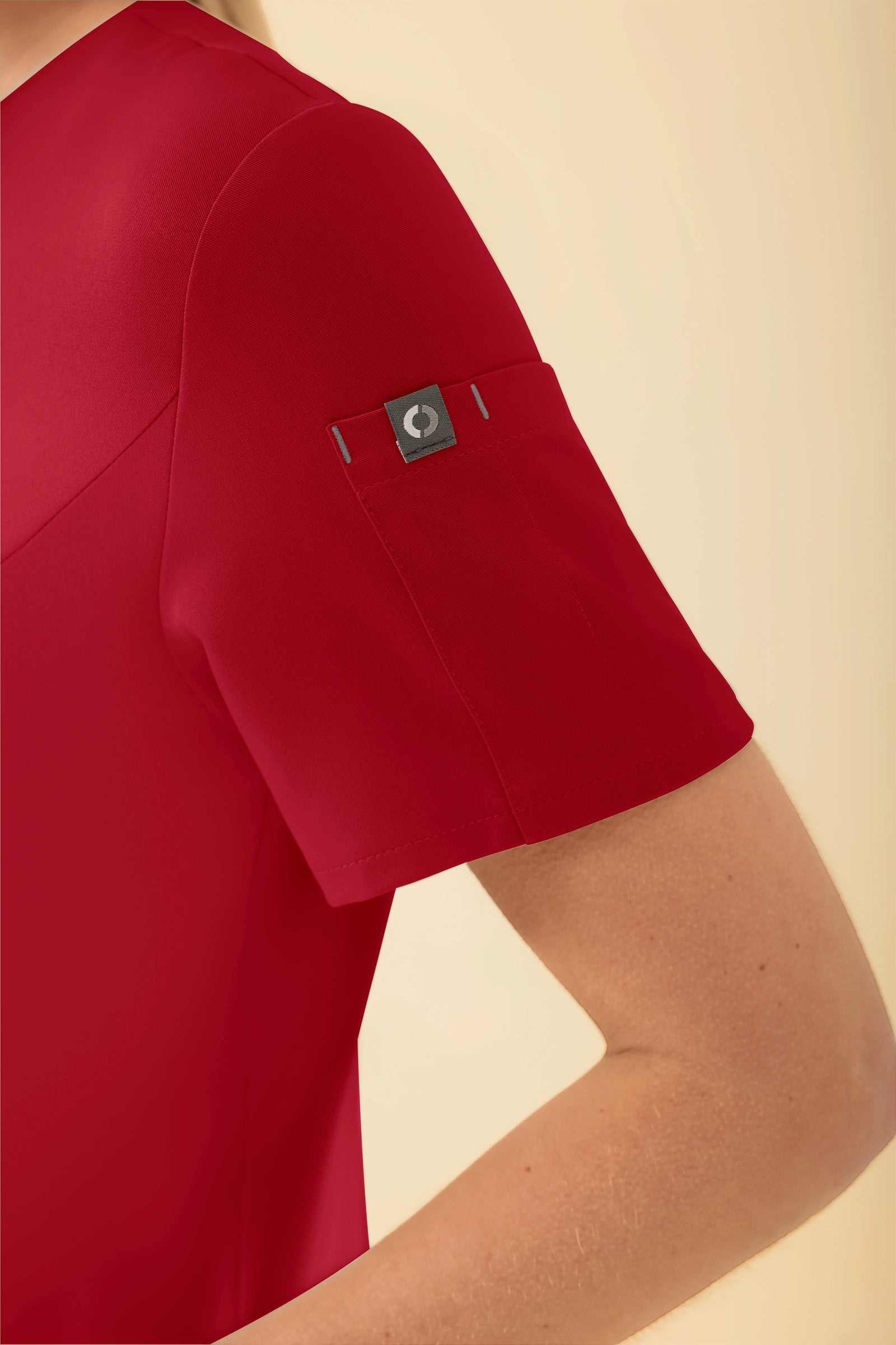 KAERE tuniek dames - drukknoopsluiting rood