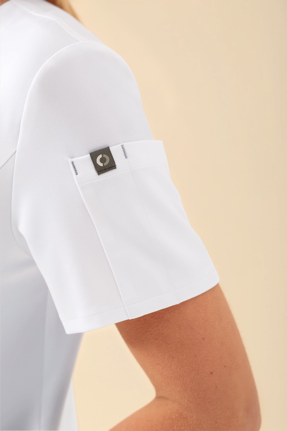 KAERE tuniek dames - drukknoopsluiting wit