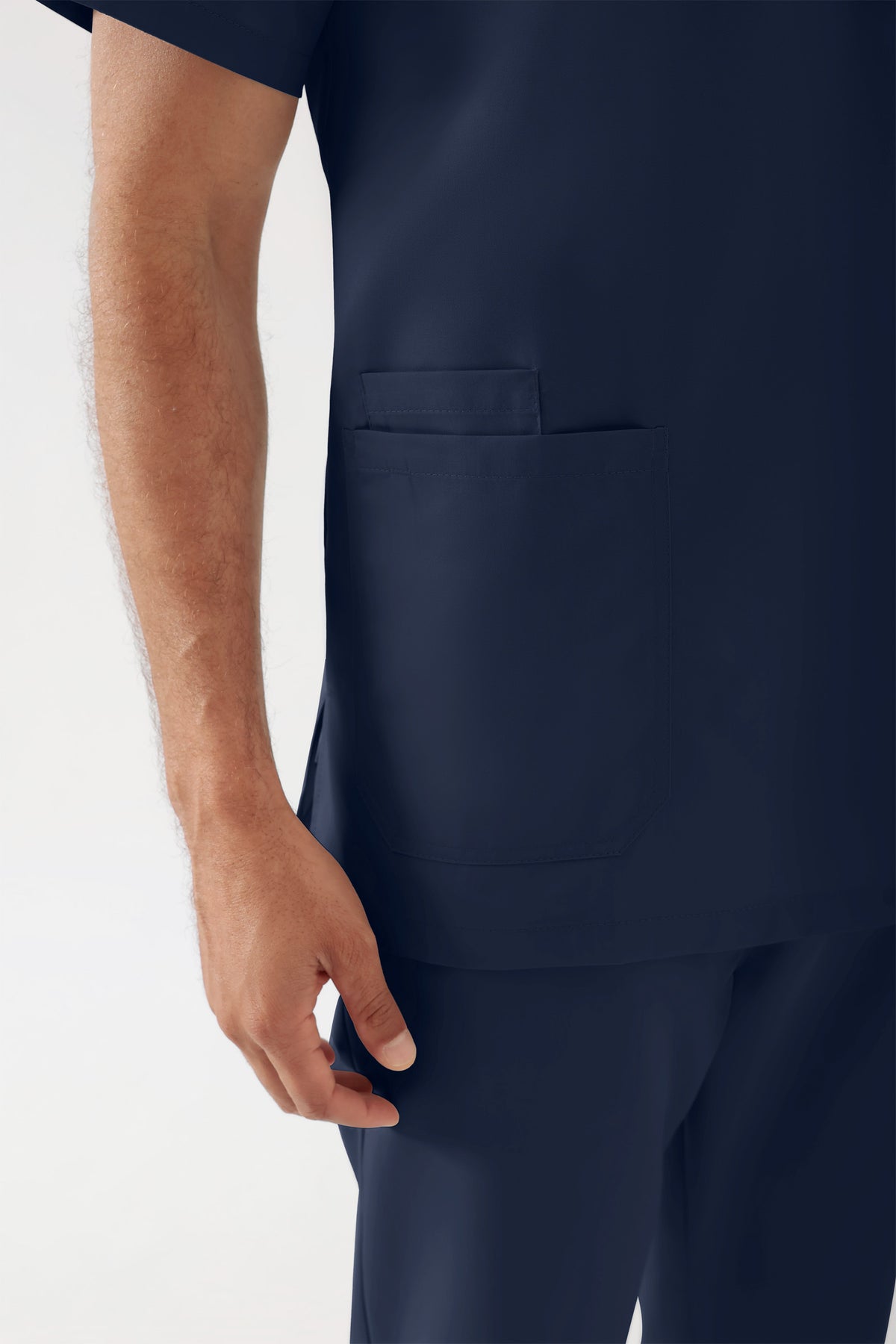 TENCEL™ oversteektuniek heren - V-hals navy