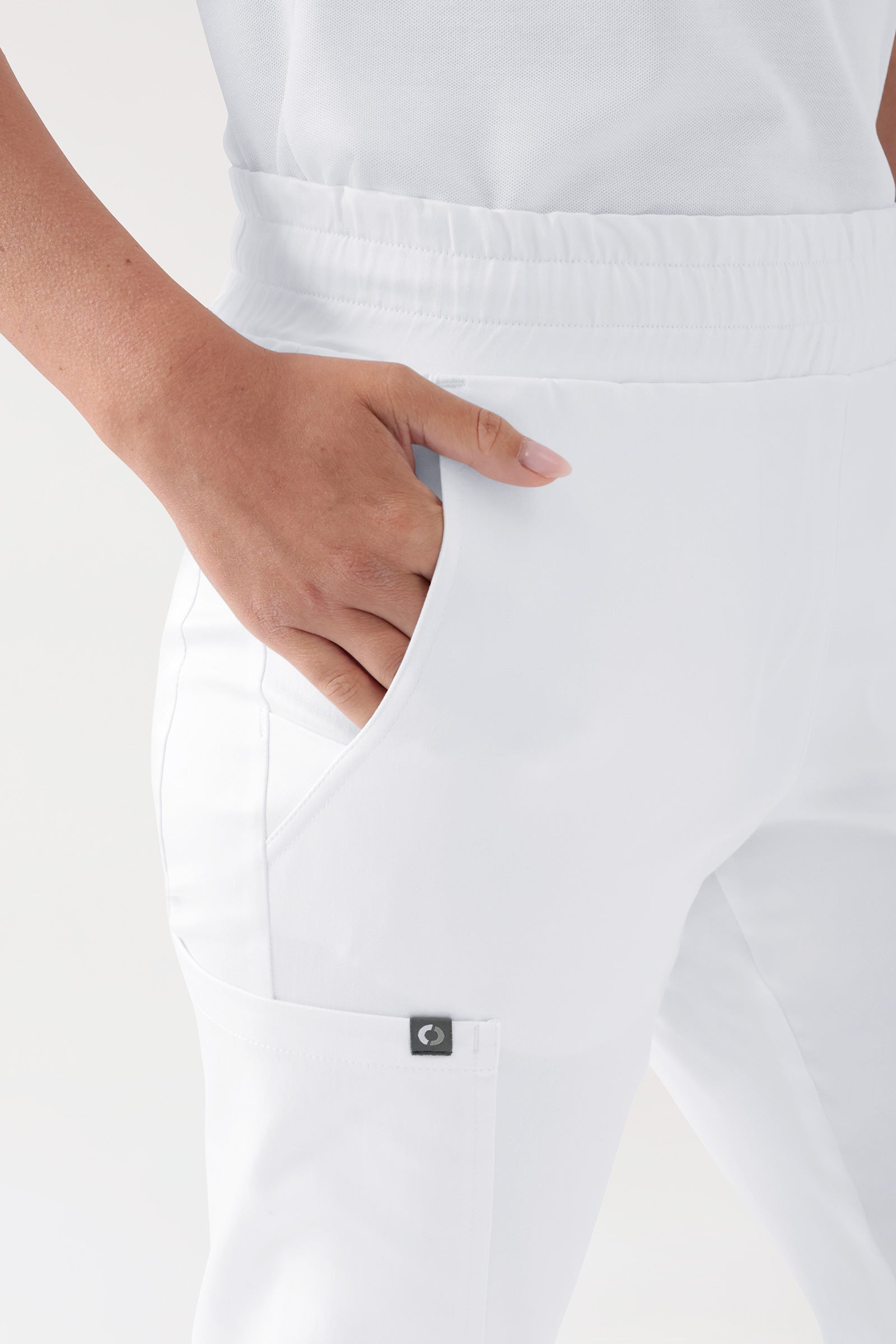 COMFY FLEX Stretch broek Unisex - bermuda wit