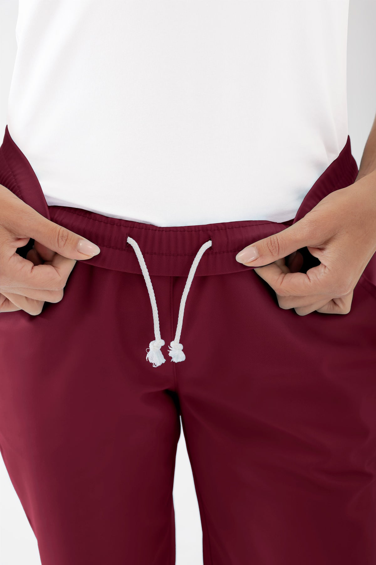 JUST STRONG Broek dames - elastische boord bordeaux
