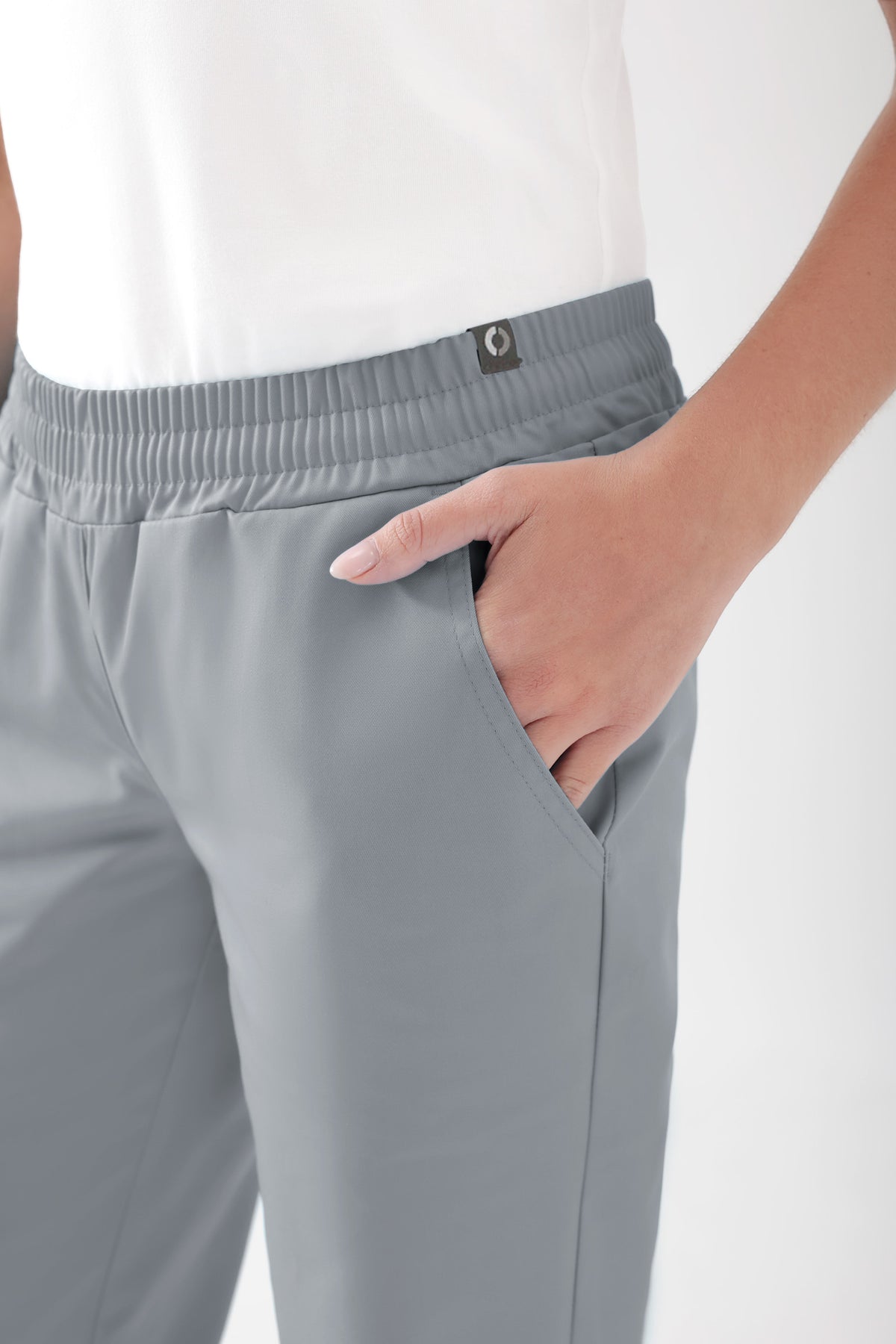 JUST STRONG Broek dames - elastische boordgrijs
