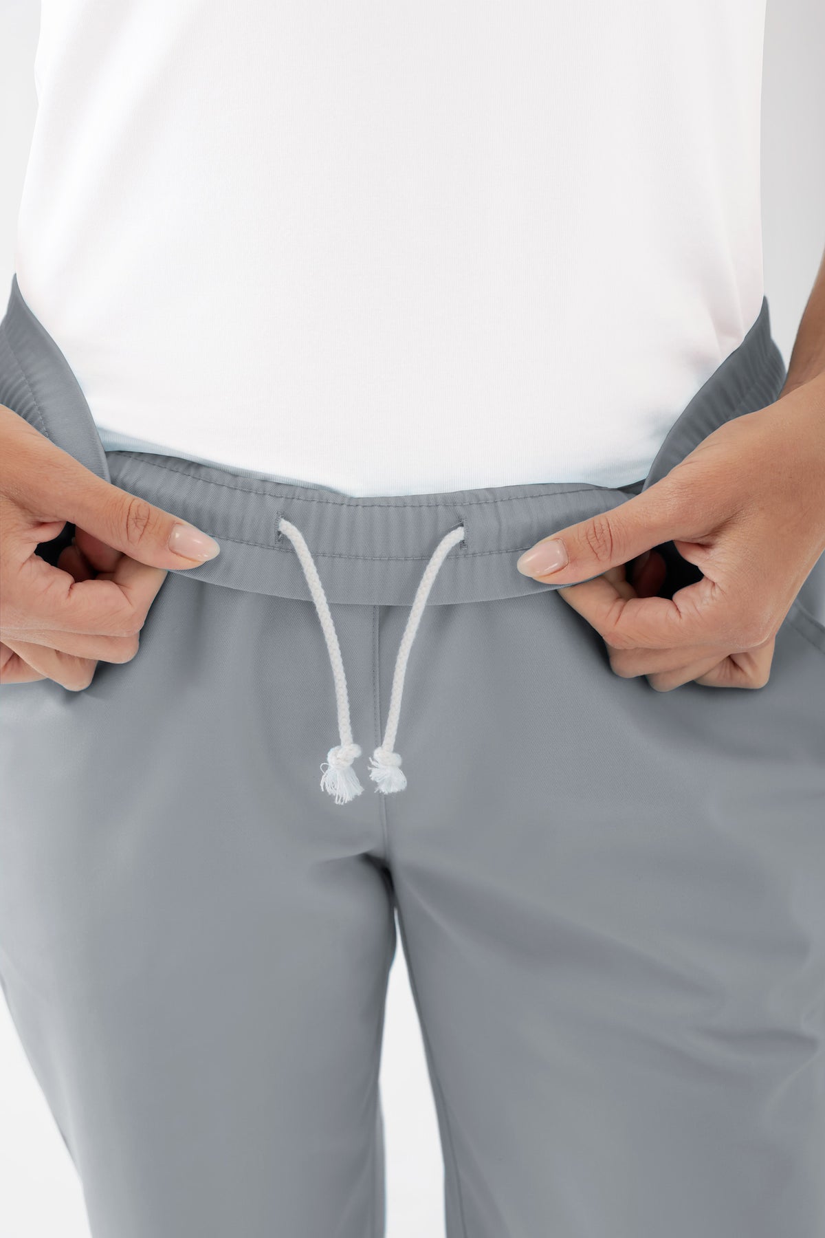 JUST STRONG Broek dames - elastische boordgrijs
