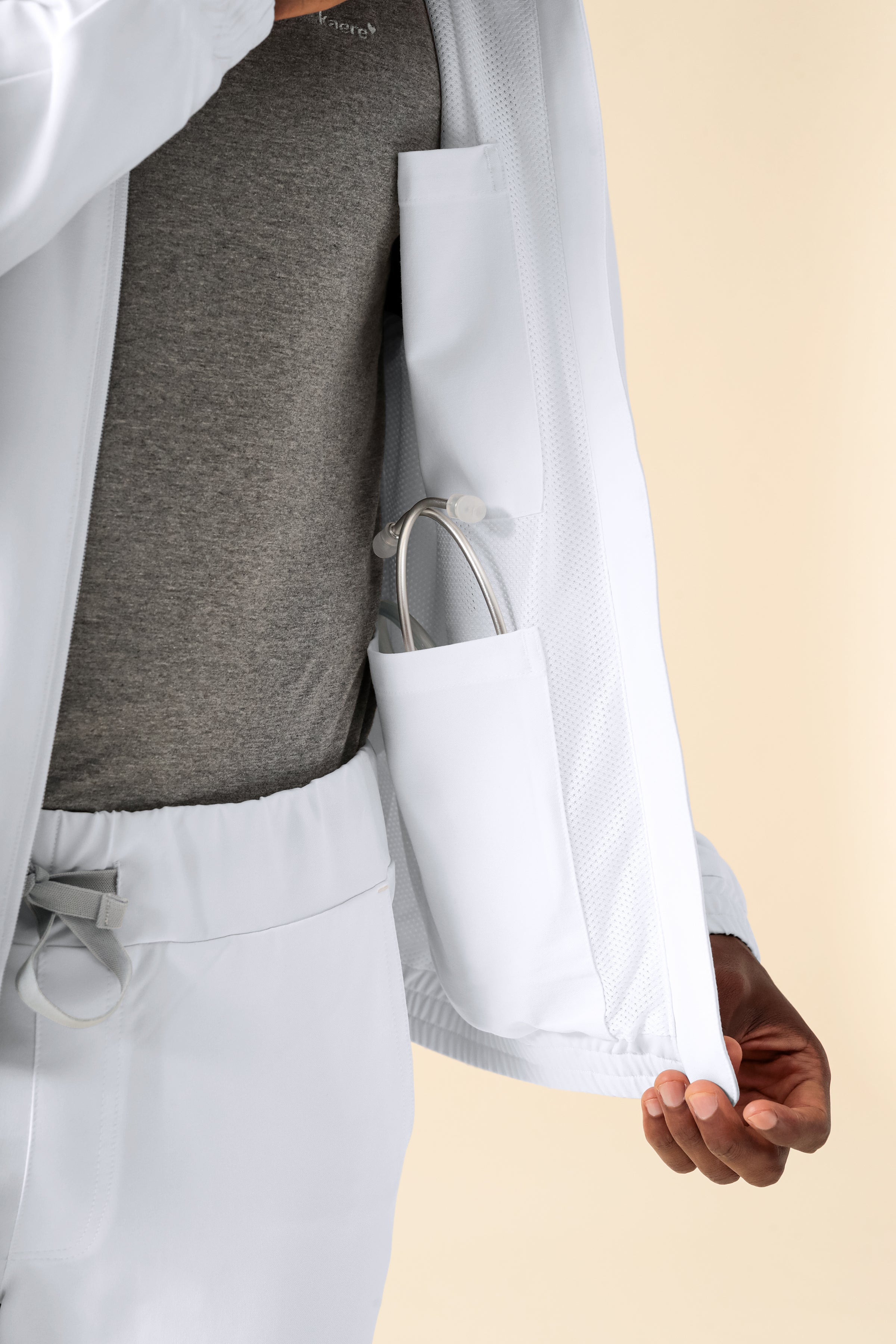 KAERE blouson heren - met elastische manchetten wit