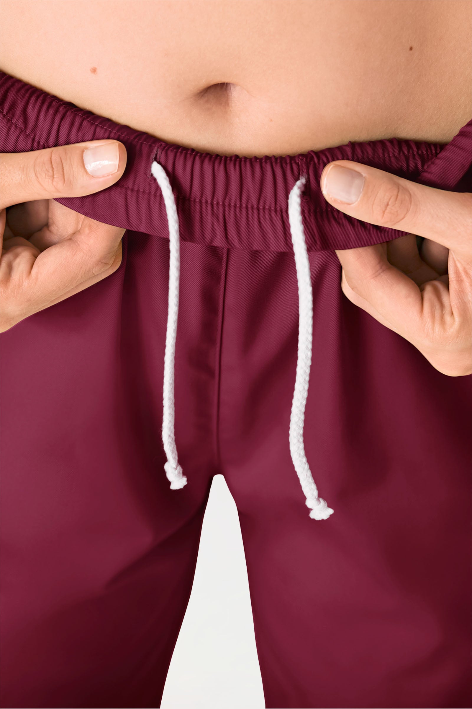 broek uniseks - hoge boord bordeaux
