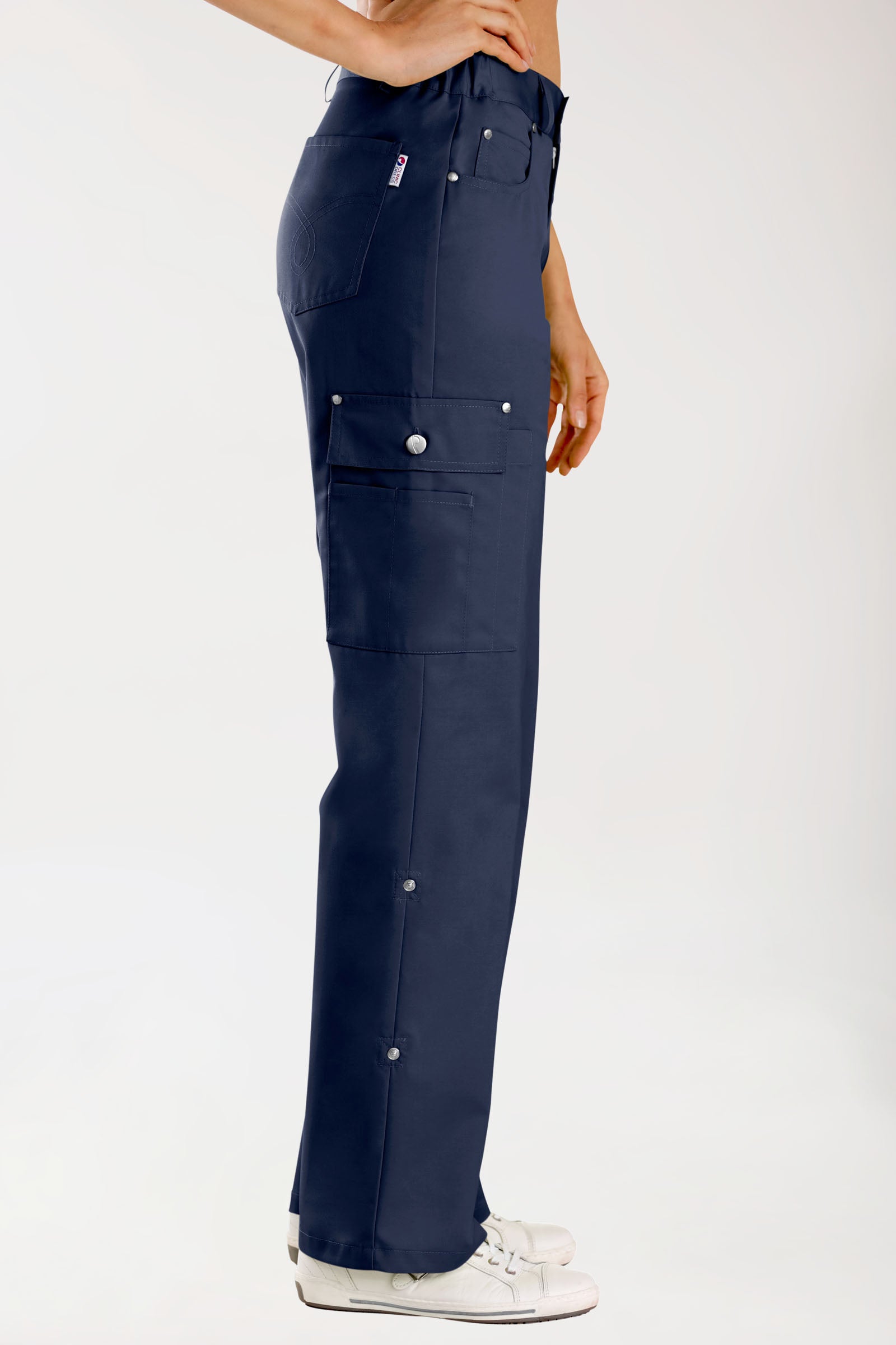 JUST STRONG broek unisex - deels elastische boord navy